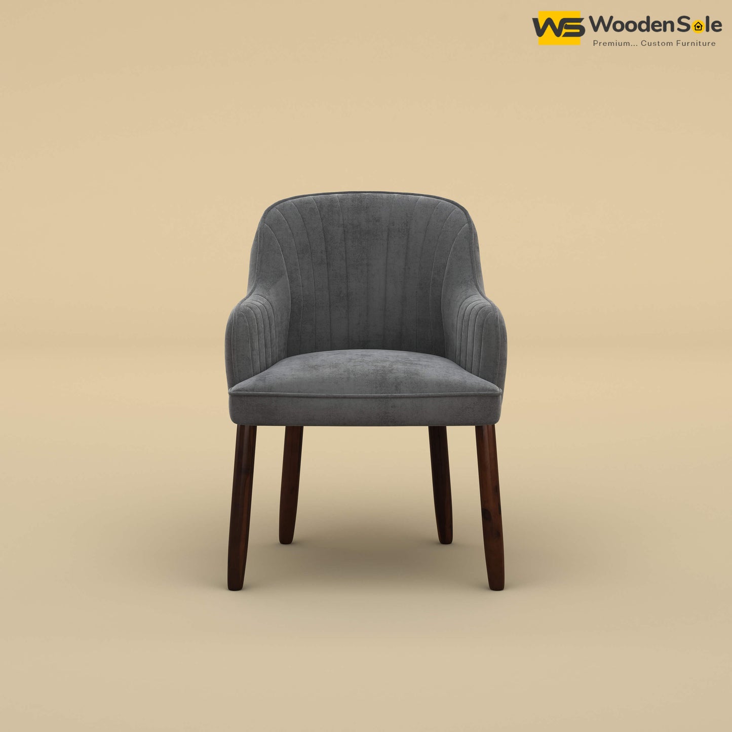 Madrid Dining Chair (Velvet, Charcoal Gray)