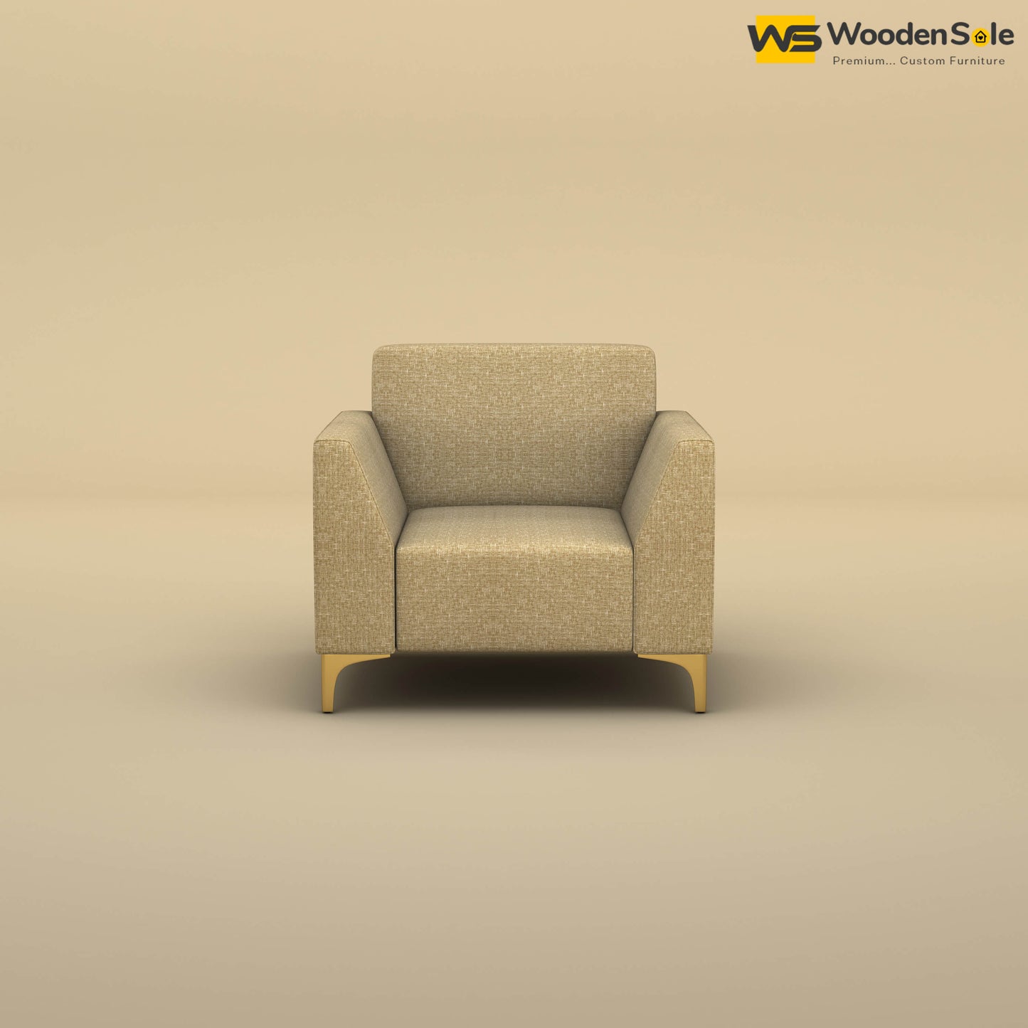 Nayobi 1 Seater Sofa (Cotton, Faux Cream)