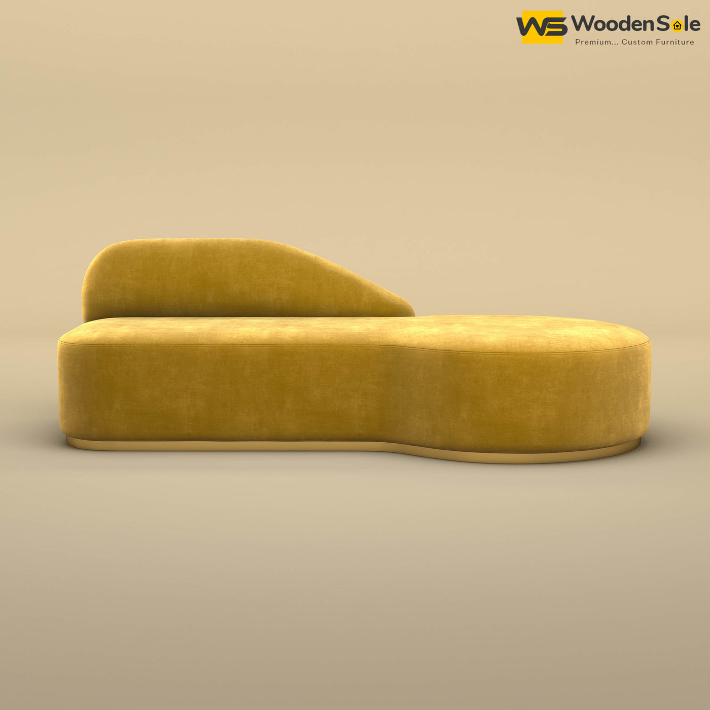 Pablo Premium Design Couch Sofa (Velvet, Mustard Yellow)