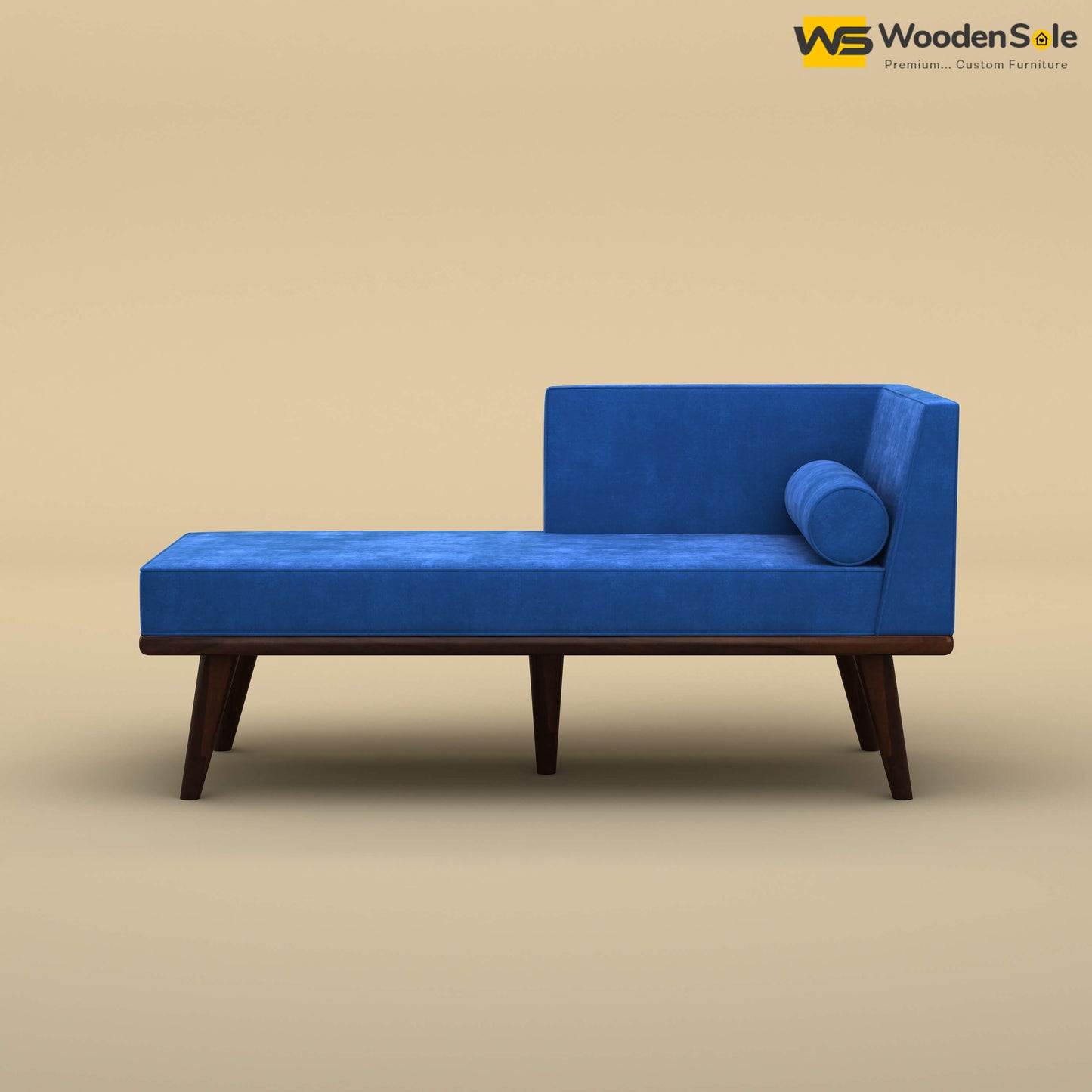 Sheher Chaise Lounge (Velvet, Royal Blue)