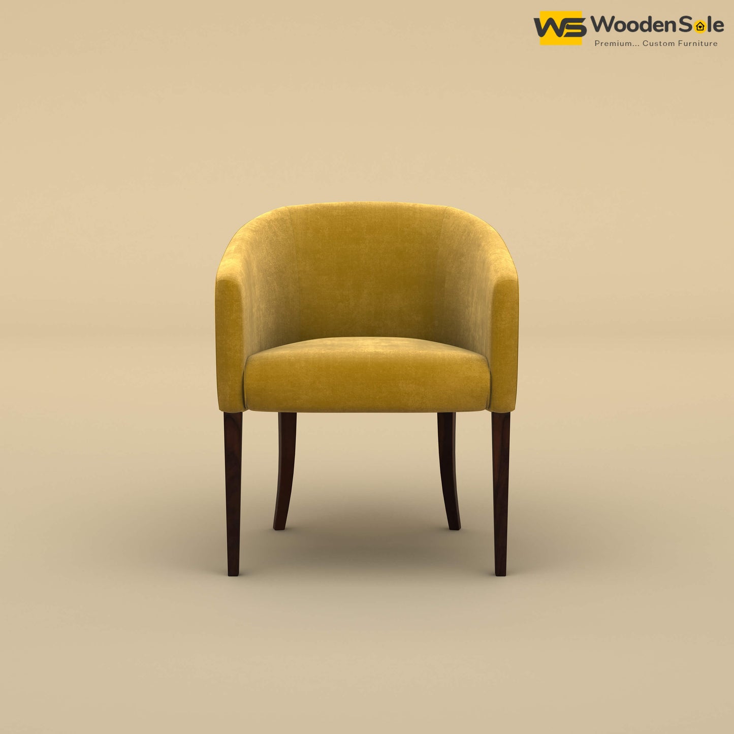 Florence Dining Chair (Velvet, Mustard Yellow)