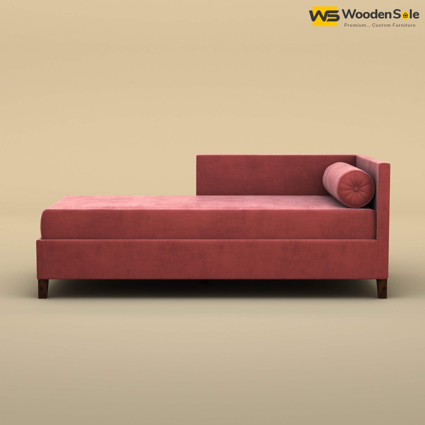 Daina Chaise Lounge (Velvet, Pink)