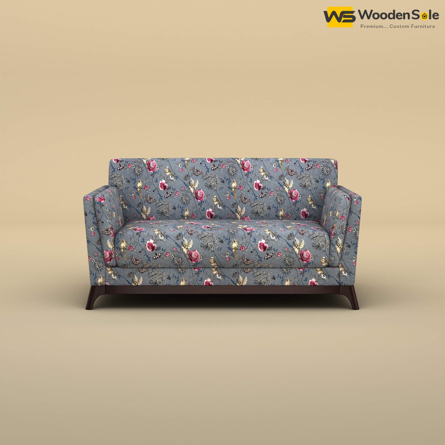 Bruno 2 Seater Sofa (Cotton, Floral Printed)