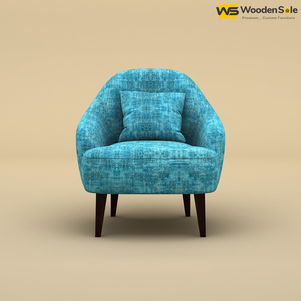Opera Lounge Chair (Cotton, Teal Blue)
