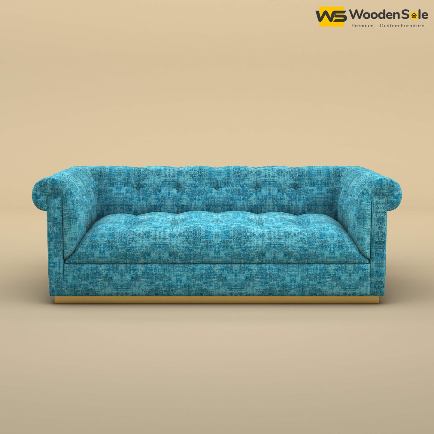 Morrison 3 Seater Fabric Sofa (Cotton, Teal Blue)