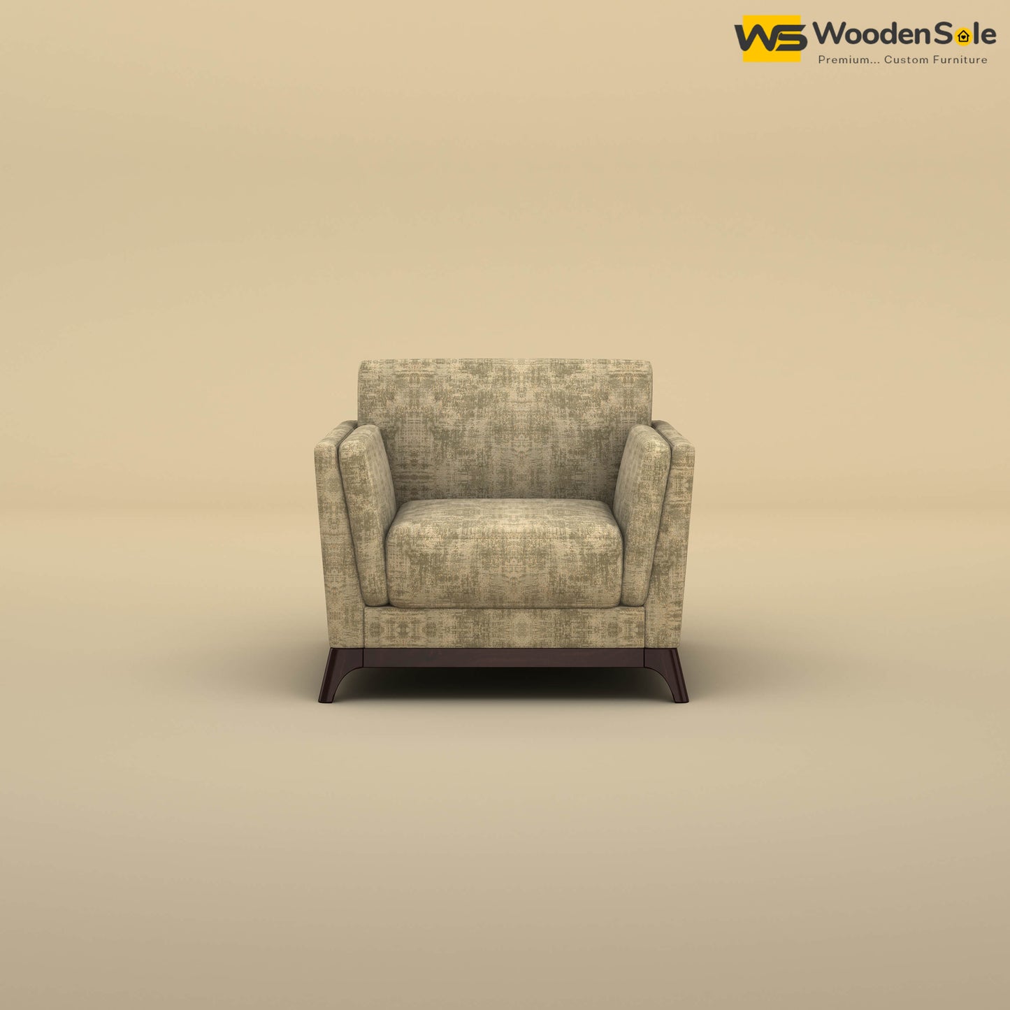 Bruno 1 Seater Sofa (Cotton, Patchy Cream)