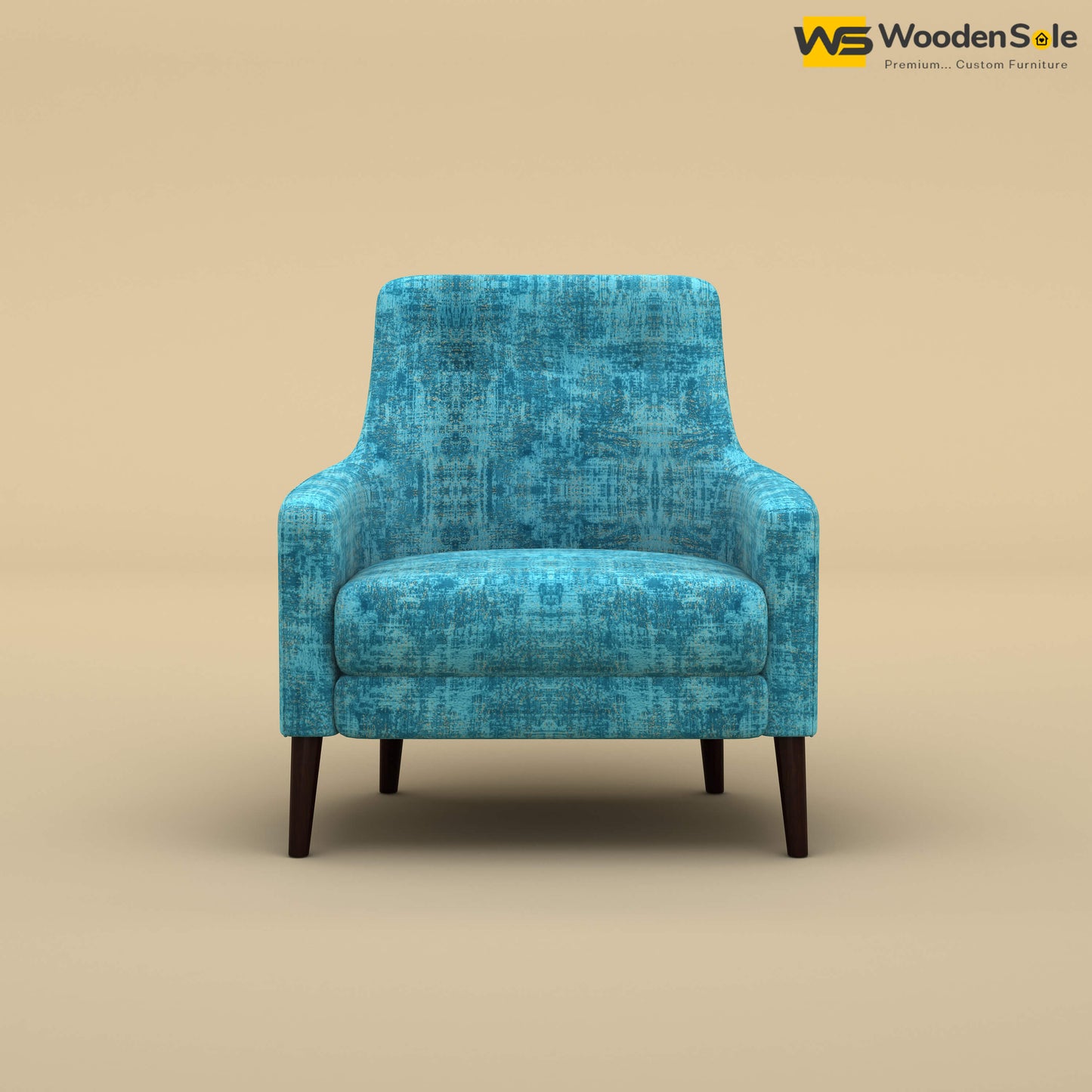 Rubik Lounge Chair (Cotton, Teal Blue)