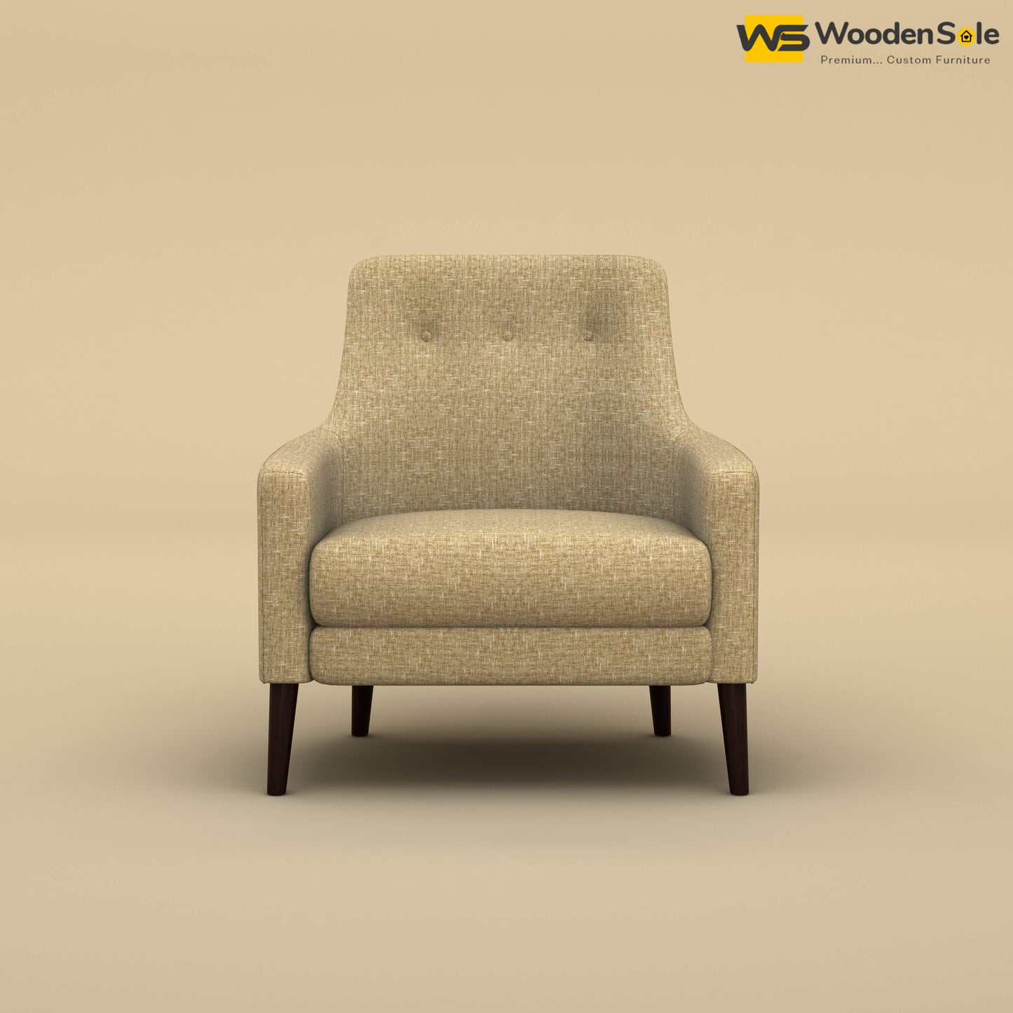 Rubik Lounge Chair (Cotton, Faux Cream)