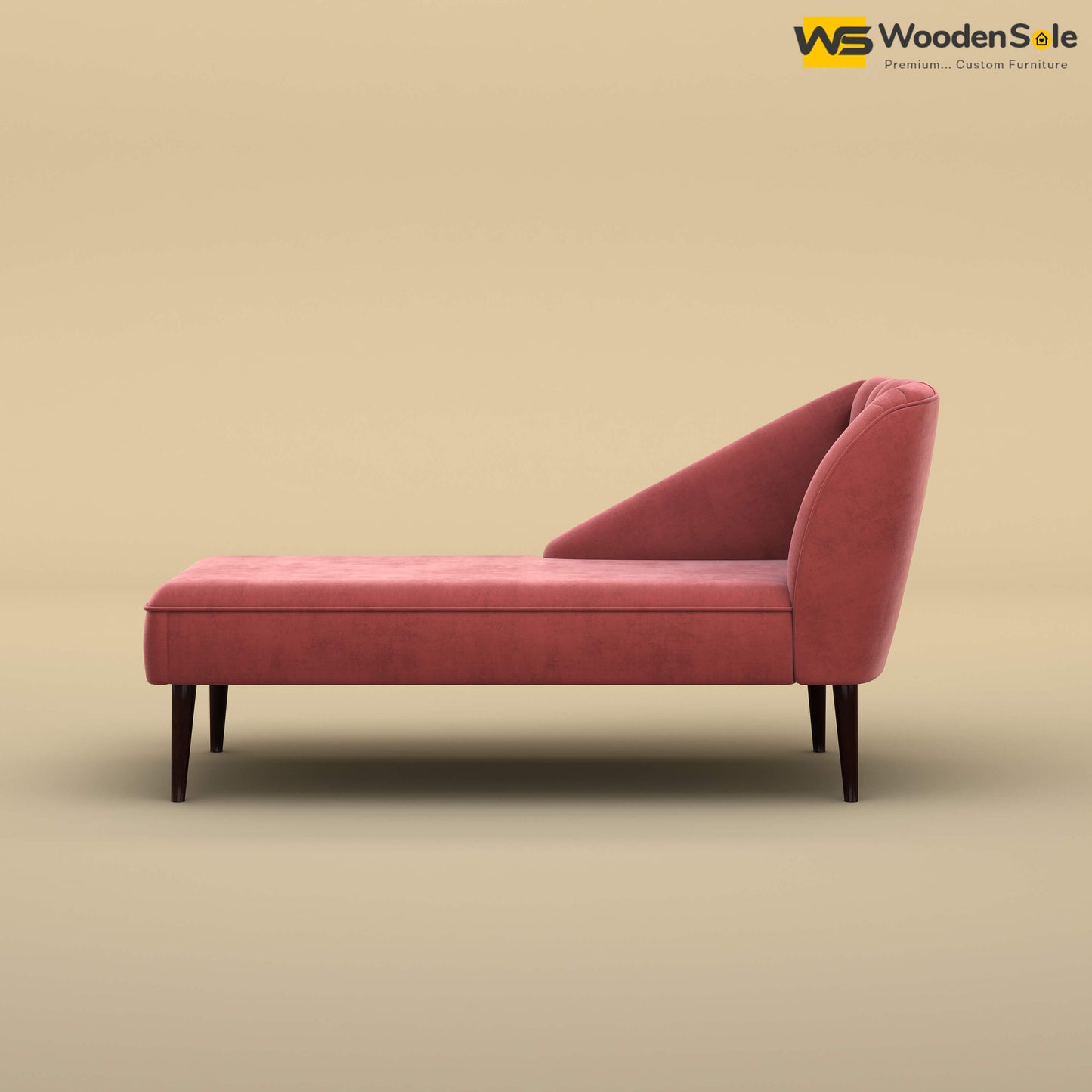 Perla Chaise Lounge (Velvet, Pink)