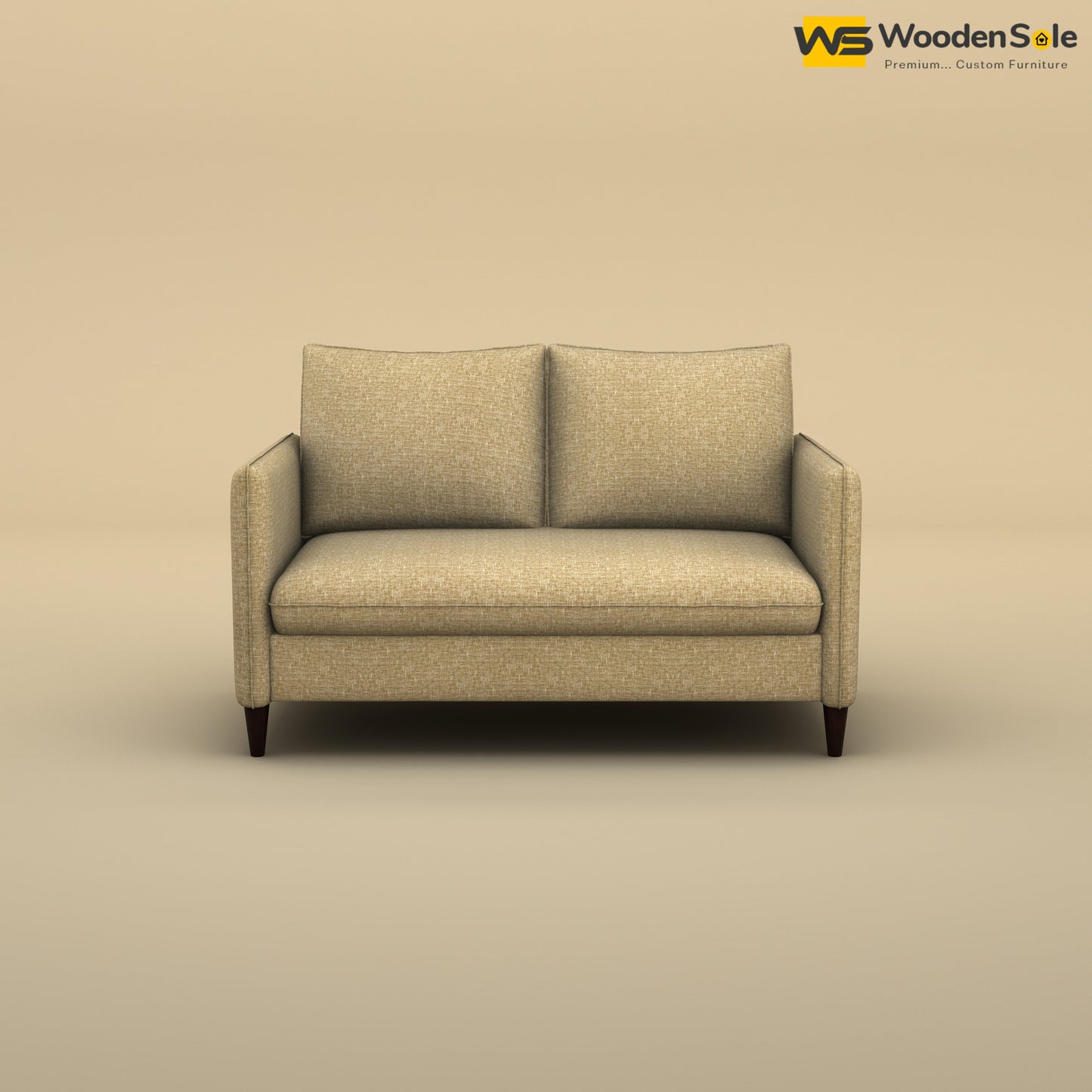 Citron 2 Seater Fabric Sofa (Cotton, Faux Cream)