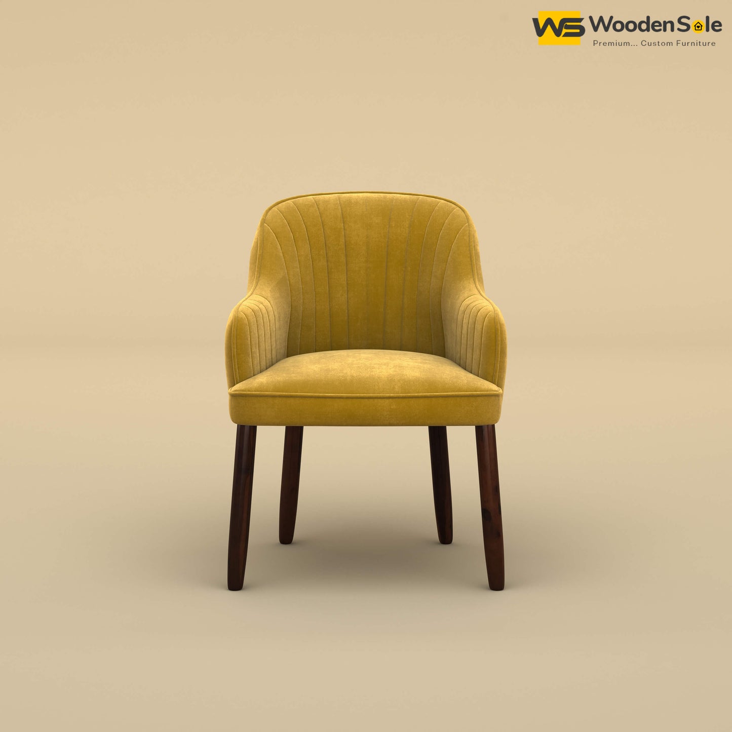 Madrid Dining Chair (Velvet, Mustard Yellow)