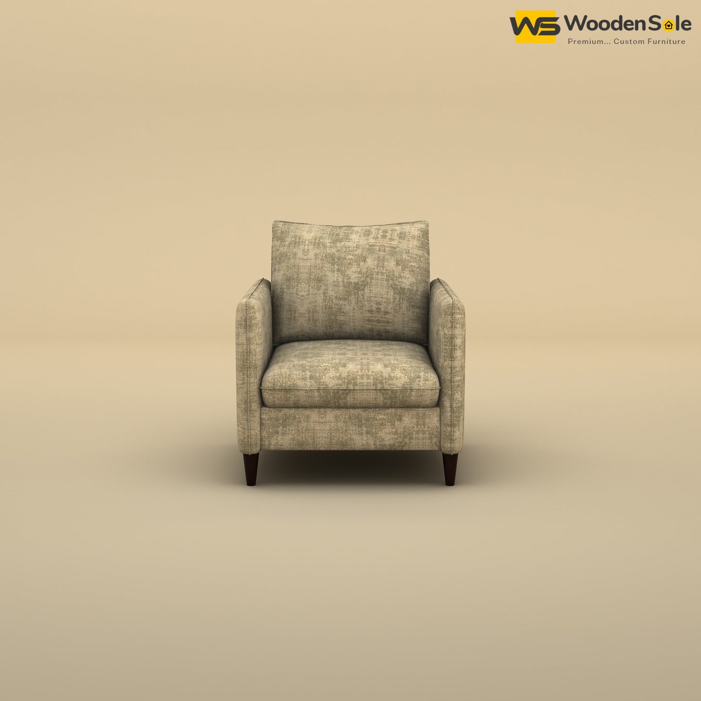 Citron 1 Seater Fabric Sofa (Cotton, Patchy Cream)