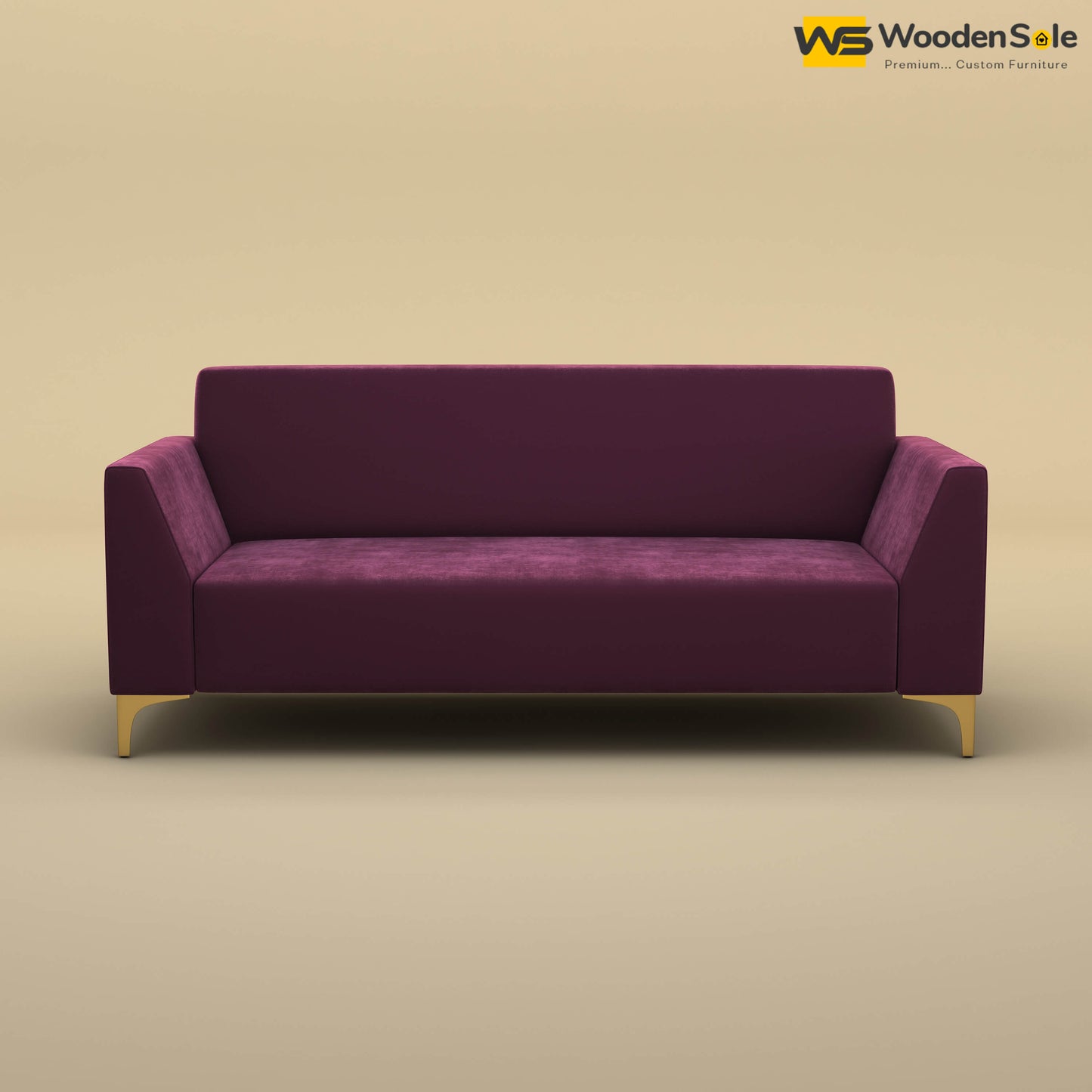 Nayobi 3 Seater Sofa (Velvet, Dark Purple)