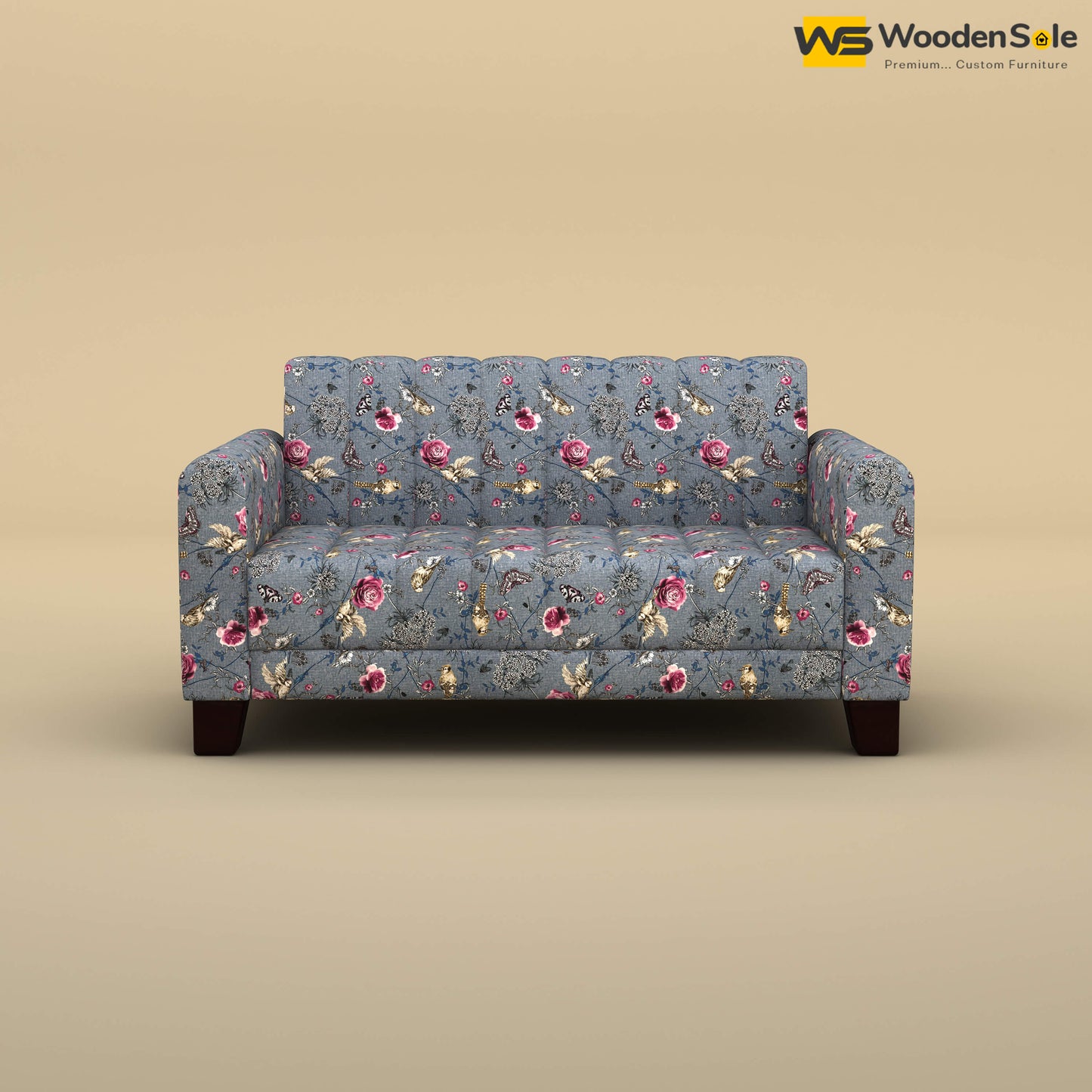 Furo 2 Seater Fabric Sofa (Cotton, Floral Printed)