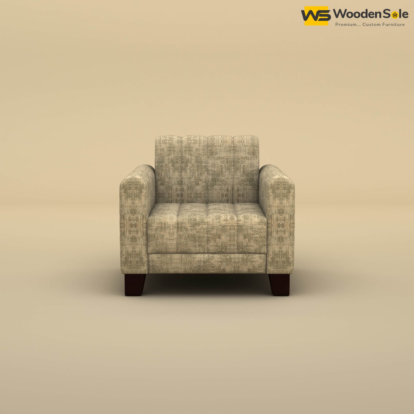 Furo 1 Seater Fabric Sofa (Cotton, Patchy Cream)