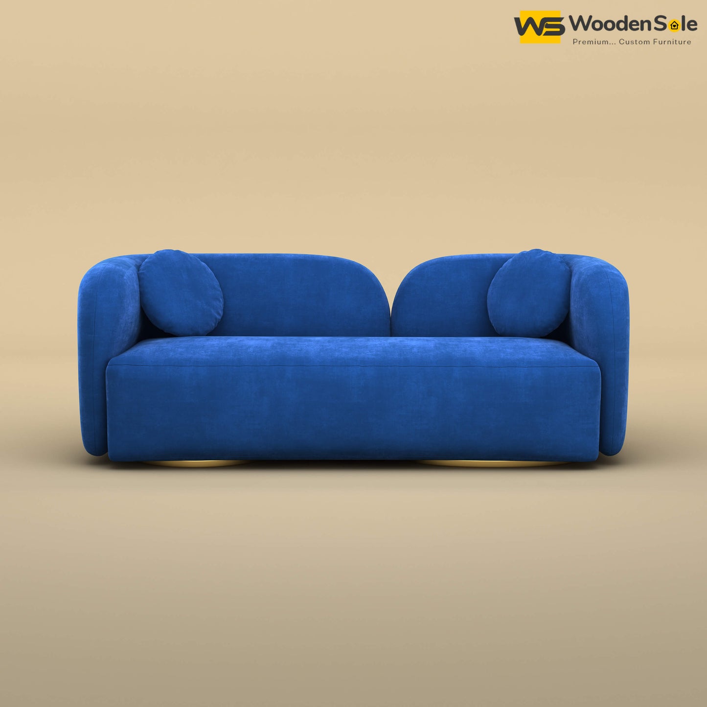 Oslo 3 Seater Interior Sofa (Velvet, Royal Blue)