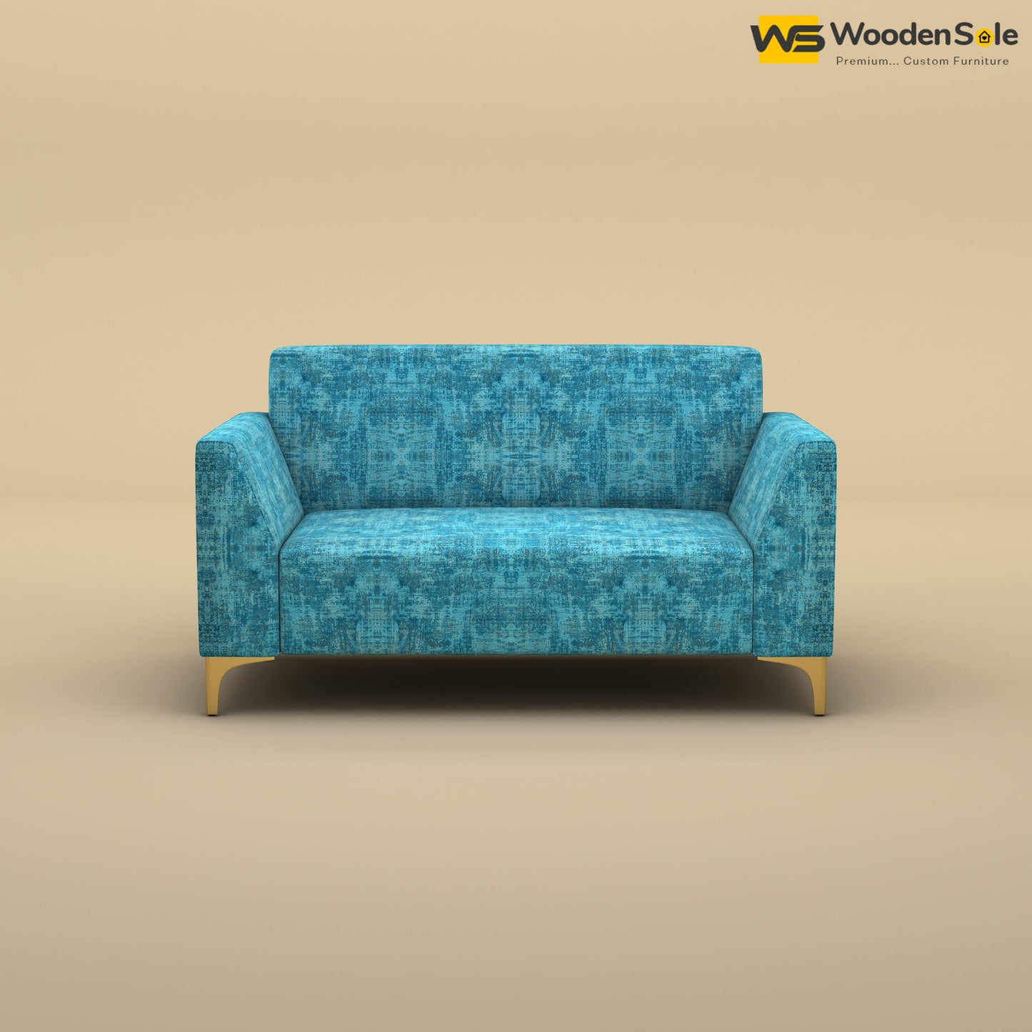 Nayobi 2 Seater Sofa (Cotton, Teal Blue)
