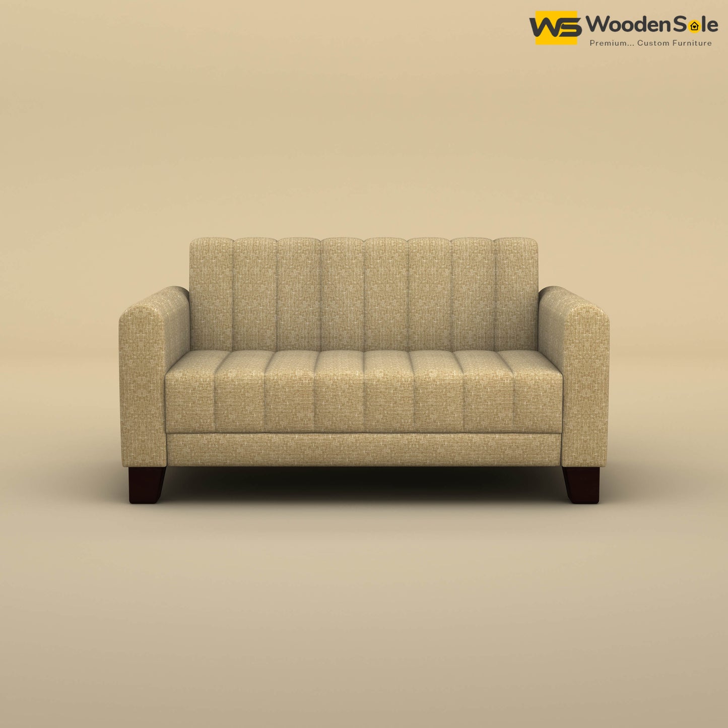 Furo 2 Seater Fabric Sofa (Cotton, Faux Cream)