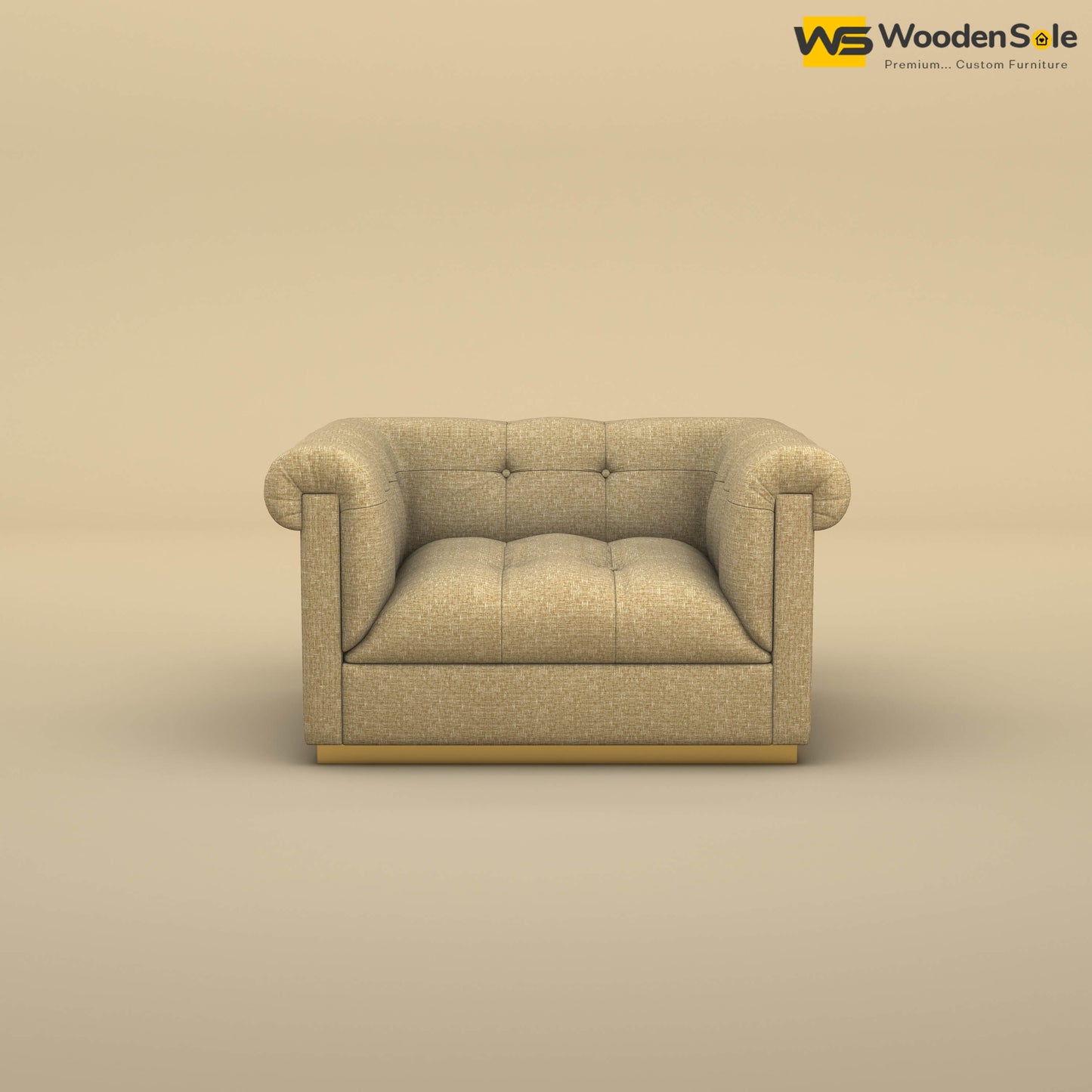 Morrison 1 Seater Fabric Sofa (Cotton, Faux Cream)