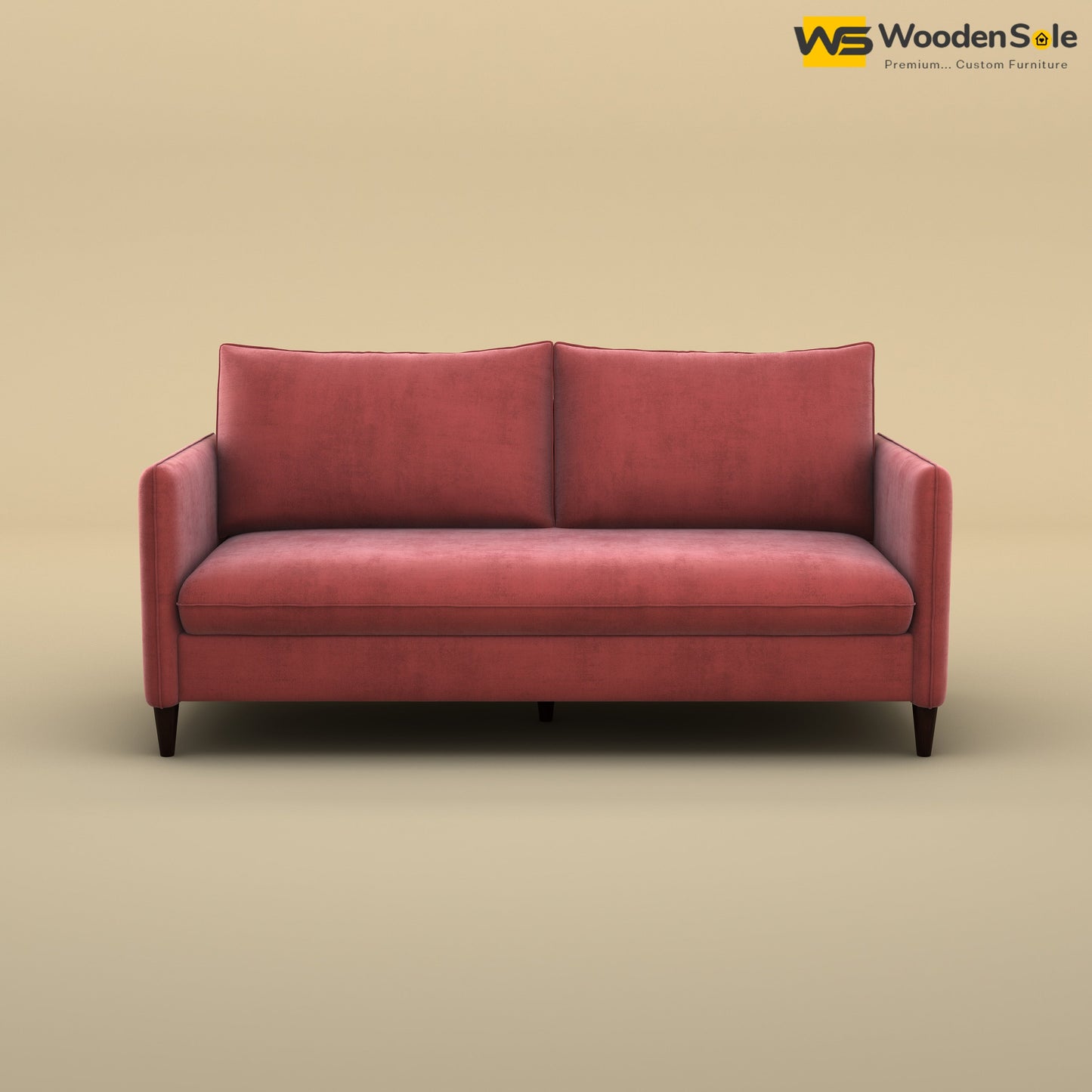 Citron 3 Seater Fabric Sofa (Velvet, Pink)