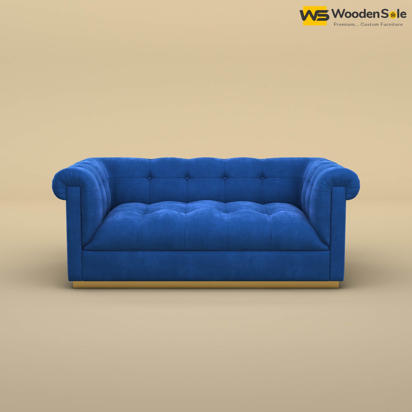 Morrison 2 Seater Fabric Sofa (Velvet, Royal Blue)