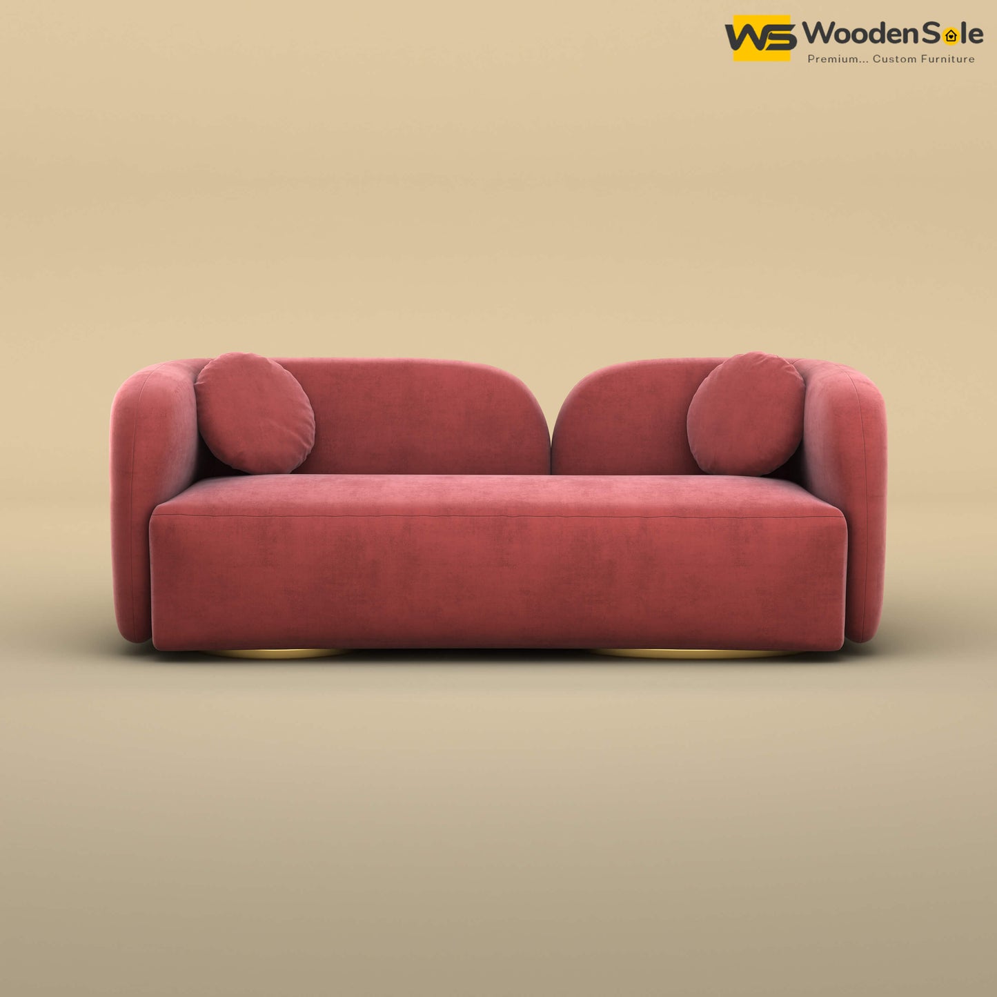 Oslo 3 Seater Interior Sofa (Velvet, Pink)