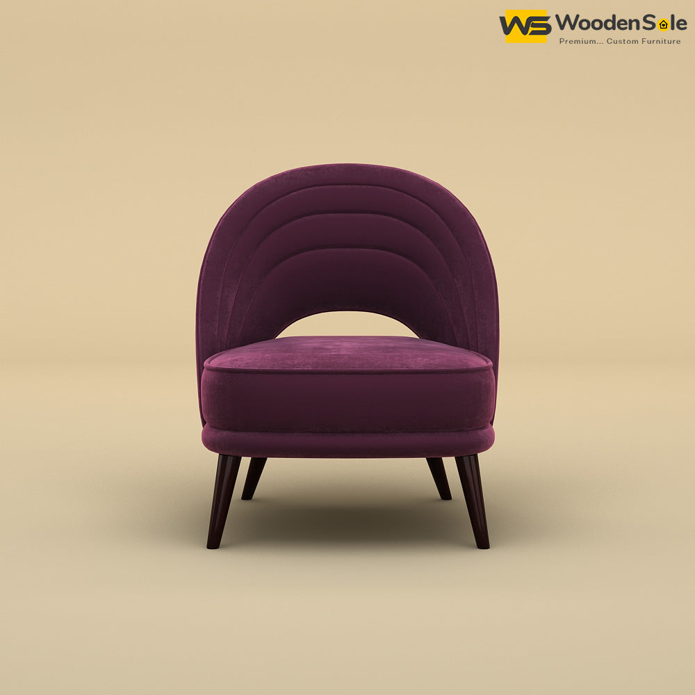 Nyra Lounge Chair (Velvet, Dark Purple)
