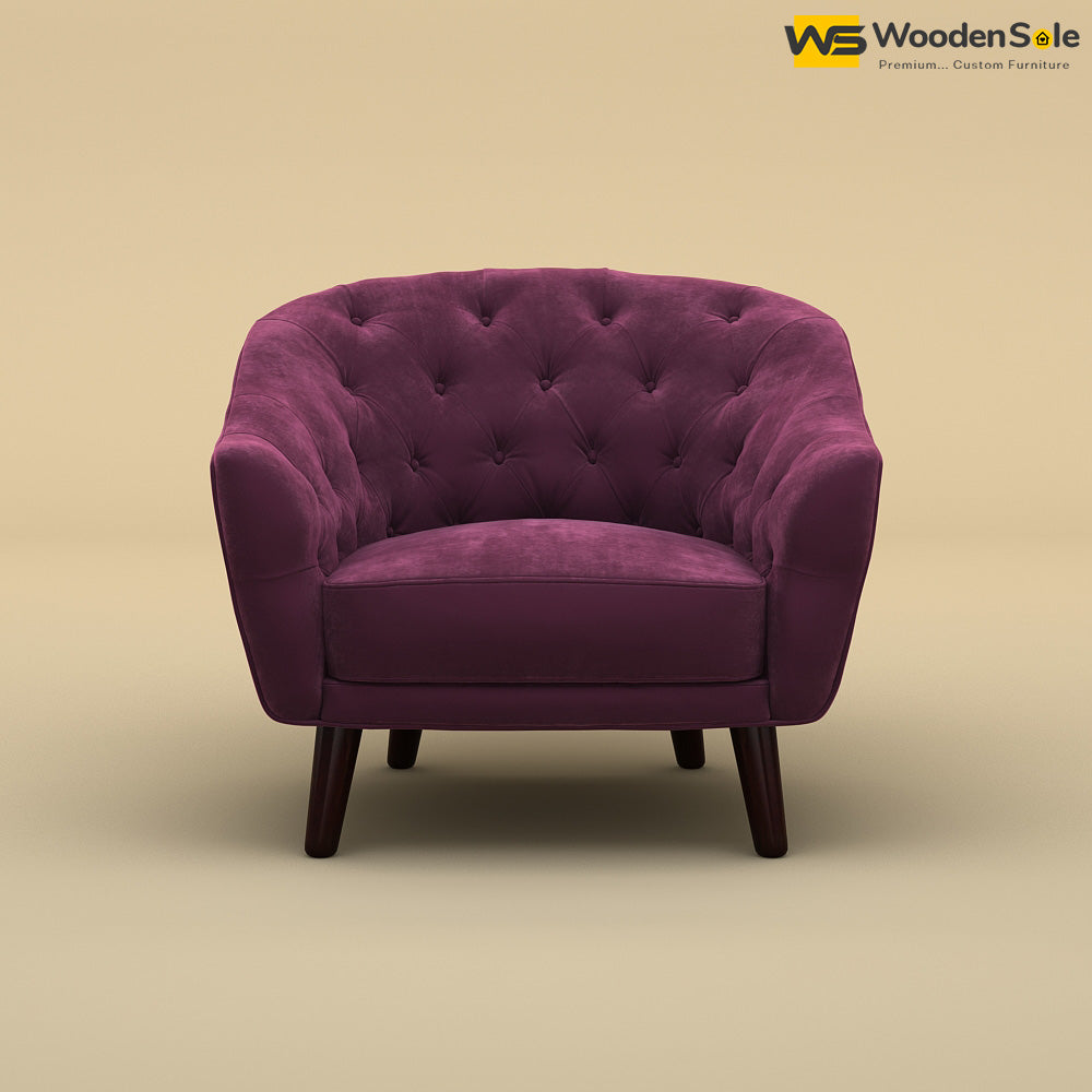 Verona Lounge Chair (Velvet, Dark Purple)