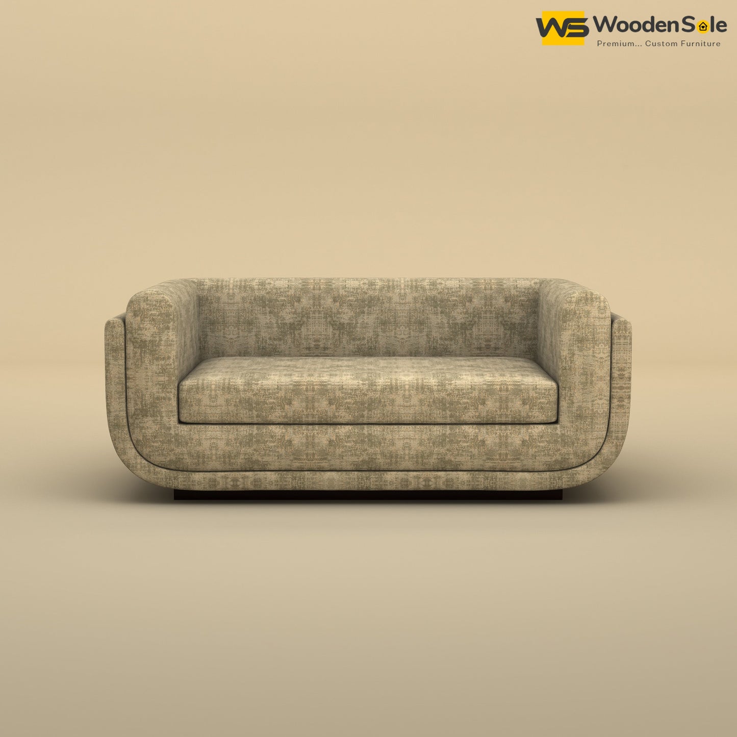 Vedant Two Seater Sofa (Cotton, Patchy Cream)