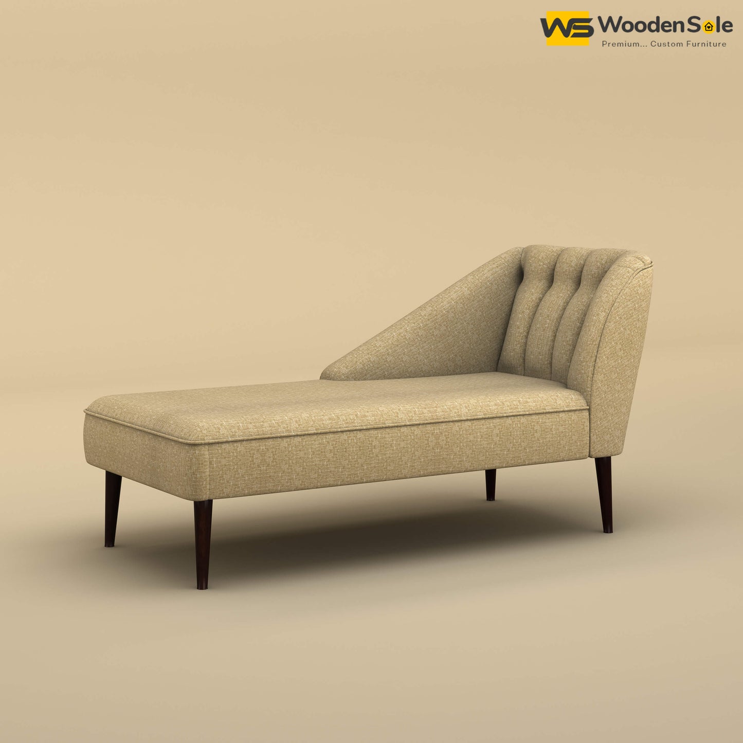 Perla Chaise Lounge (Cotton, Faux Cream)