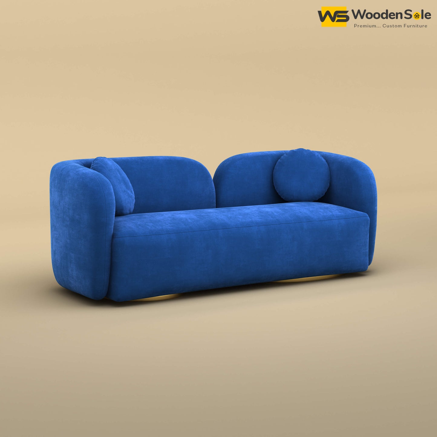 Oslo 3 Seater Interior Sofa (Velvet, Royal Blue)