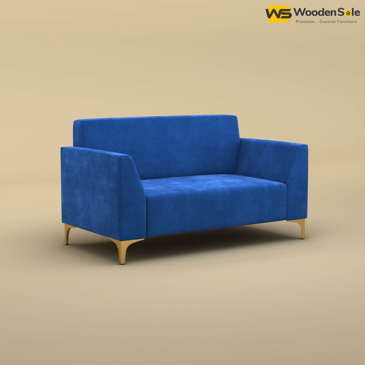 Nayobi 2 Seater Sofa (Velvet, Royal Blue)