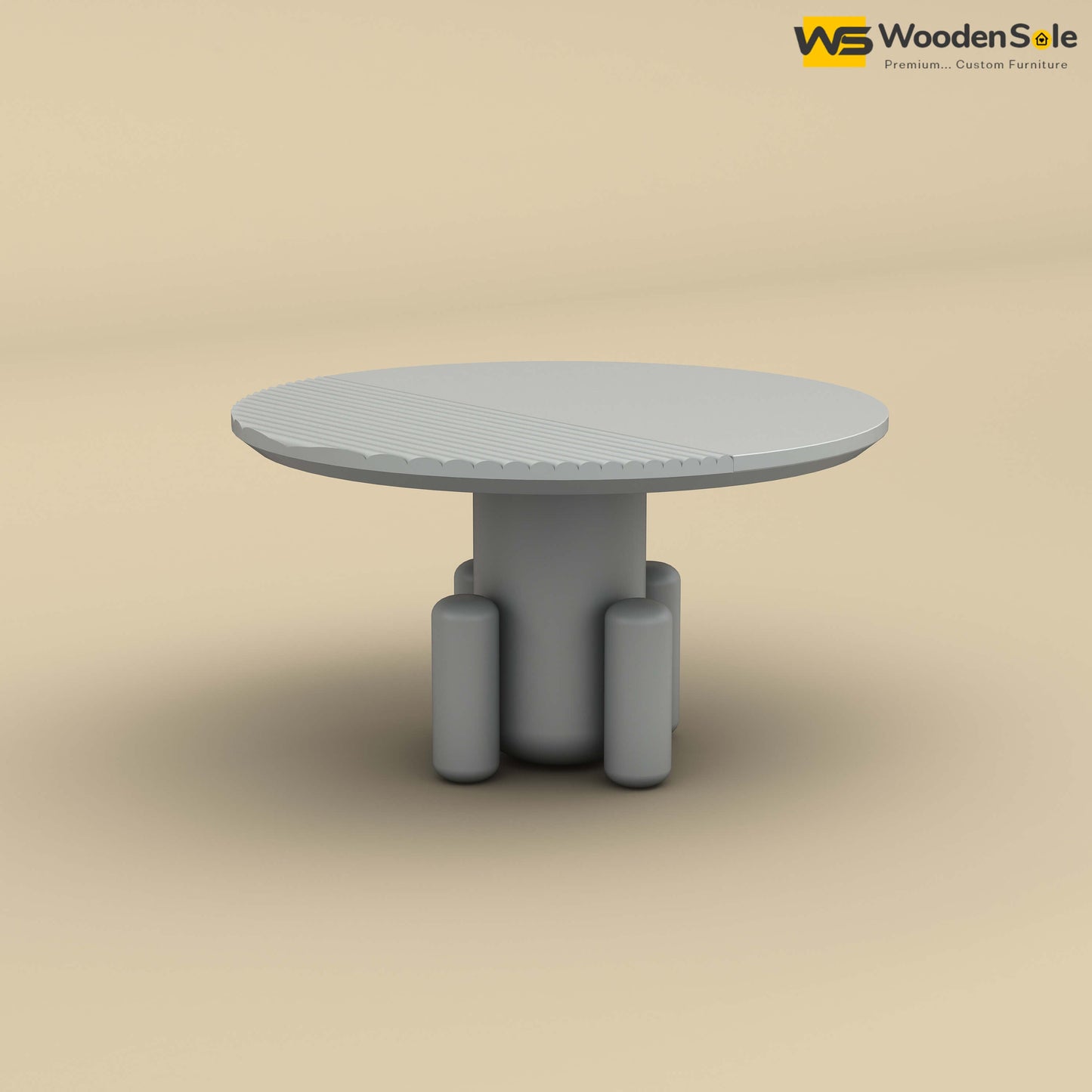 Elena Mango Wood Coffee Table (Gray Finish)