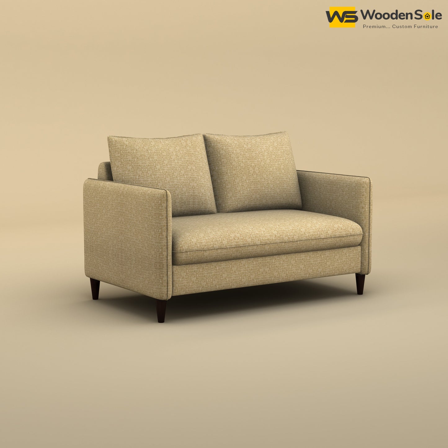 Citron 2 Seater Fabric Sofa (Cotton, Faux Cream)