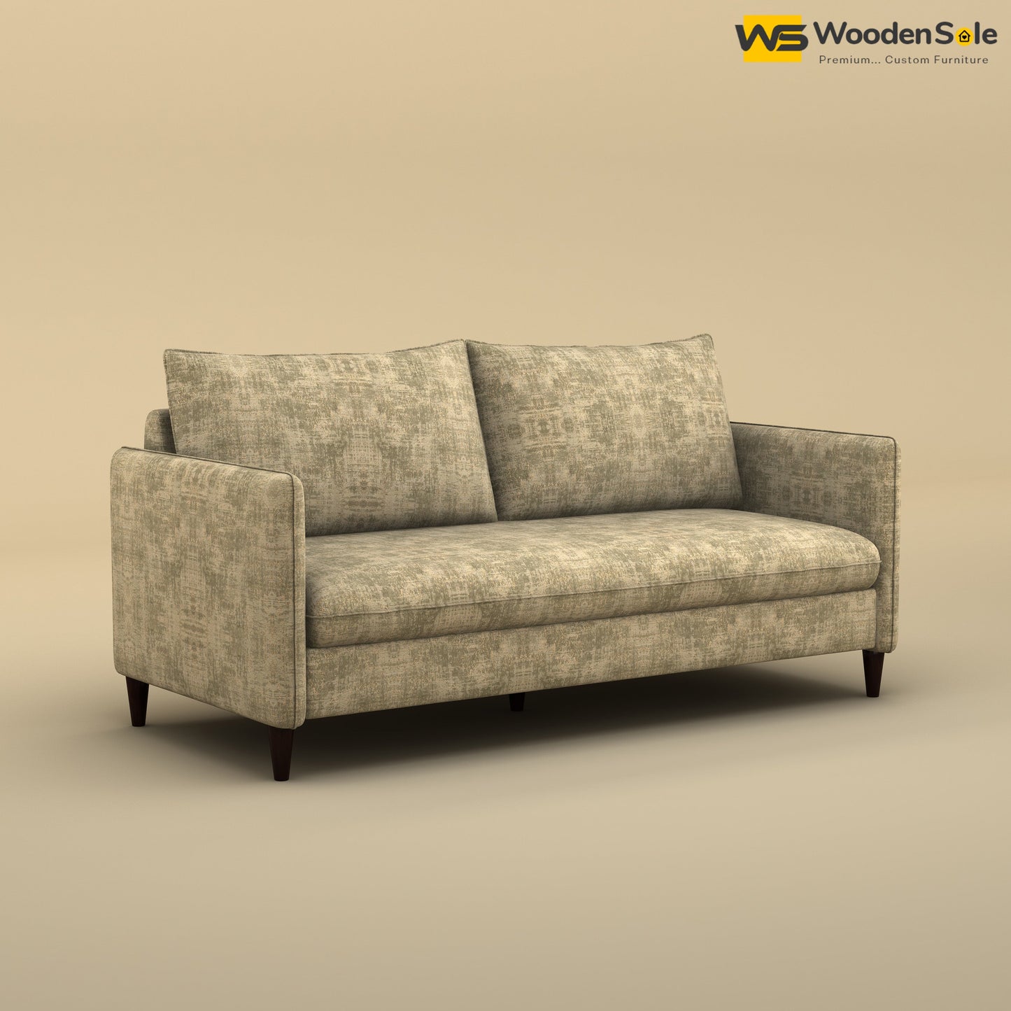 Citron 3 Seater Fabric Sofa (Cotton, Patchy Cream)