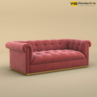 Morrison 3 Seater Fabric Sofa (Velvet, Pink)