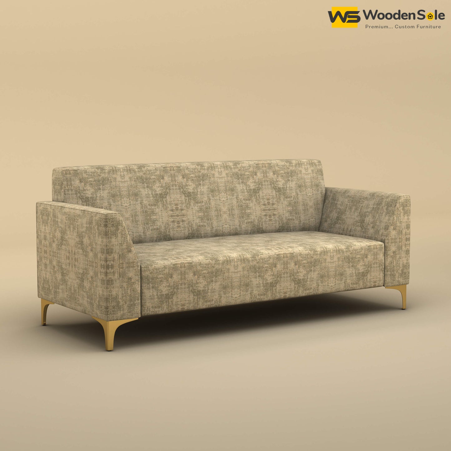 Nayobi 3 Seater Sofa (Cotton, Patchy Cream)