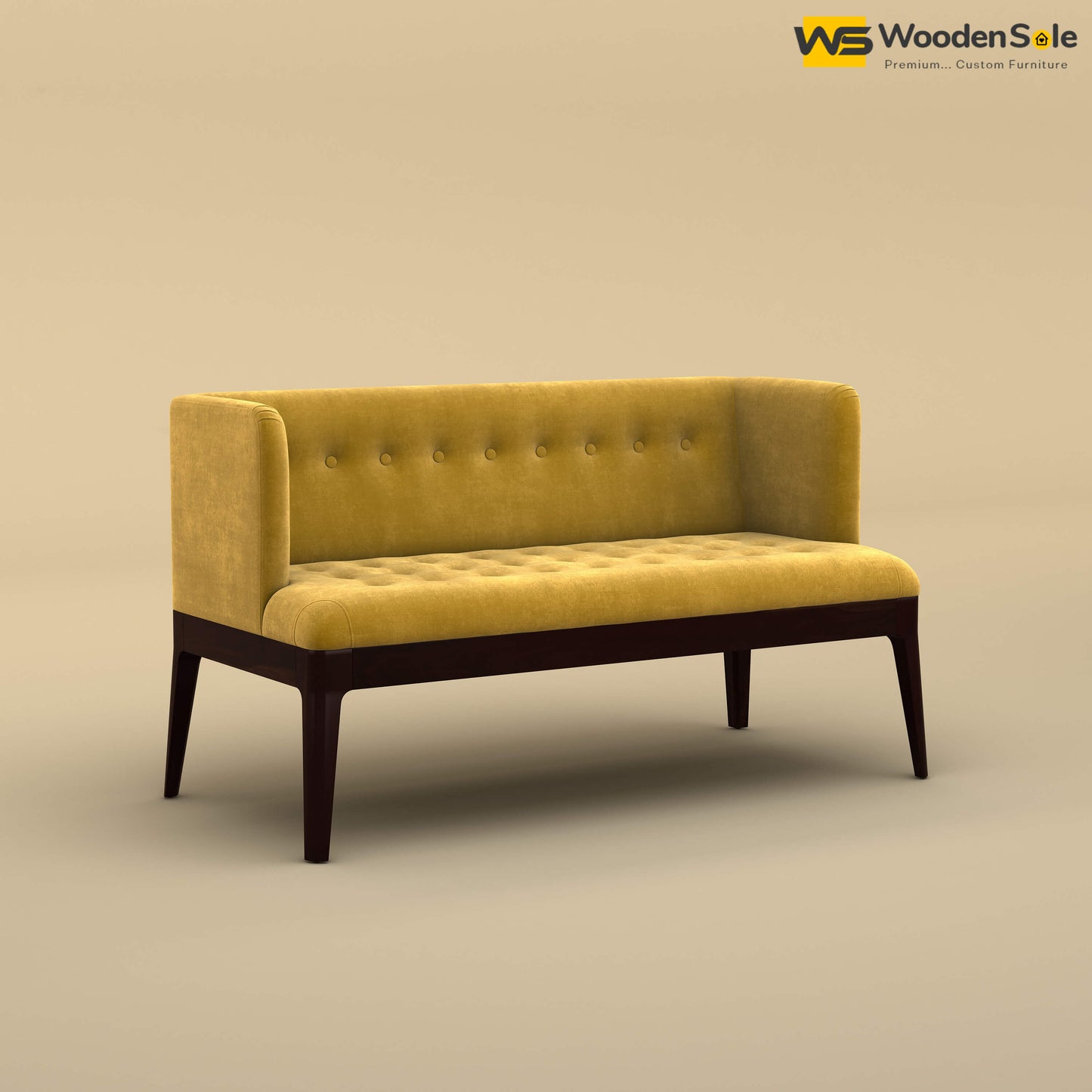 Olivier Loveseat (Velvet, Mustard Yellow)