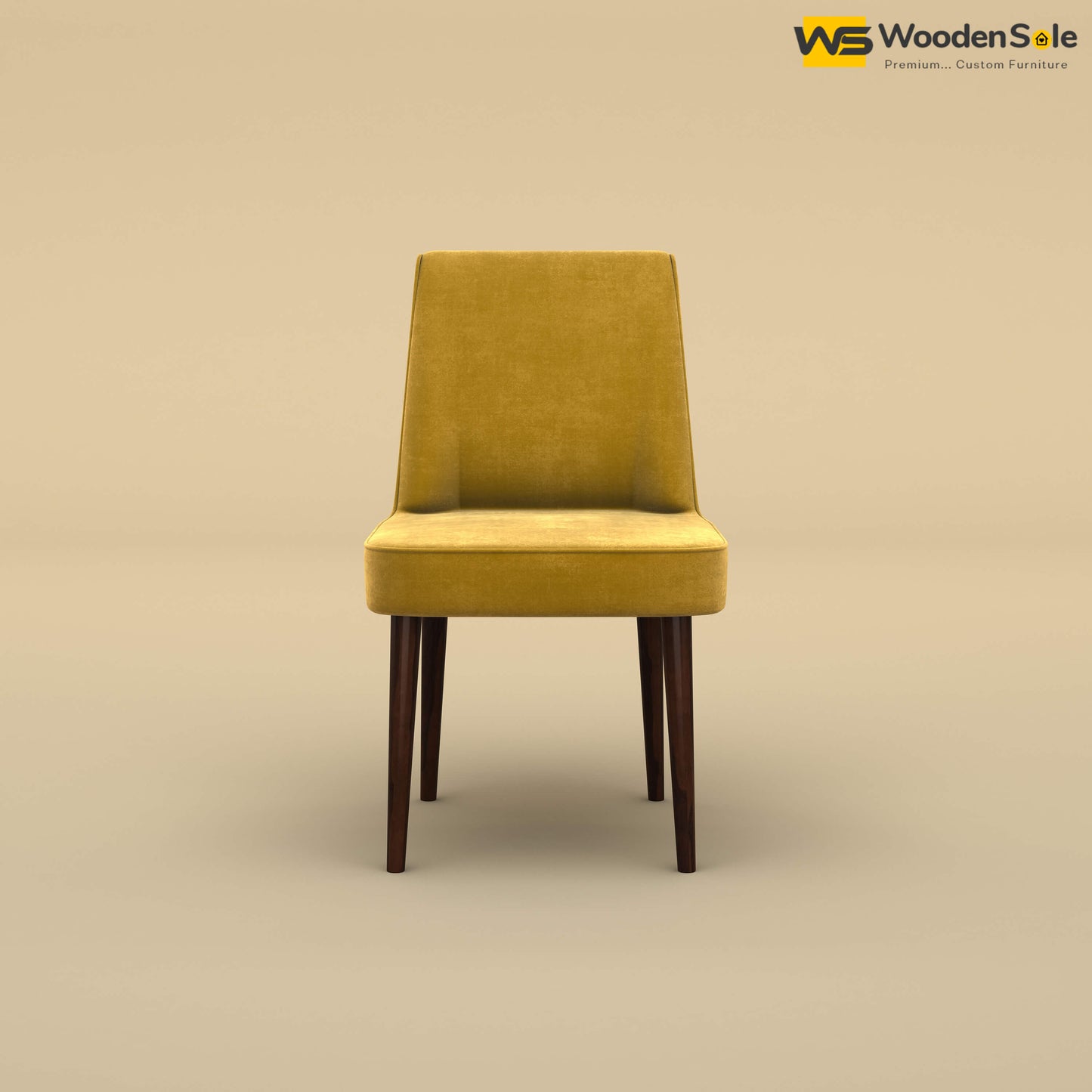 Hardik Dining Chair (Velvet, Mustard Yellow)