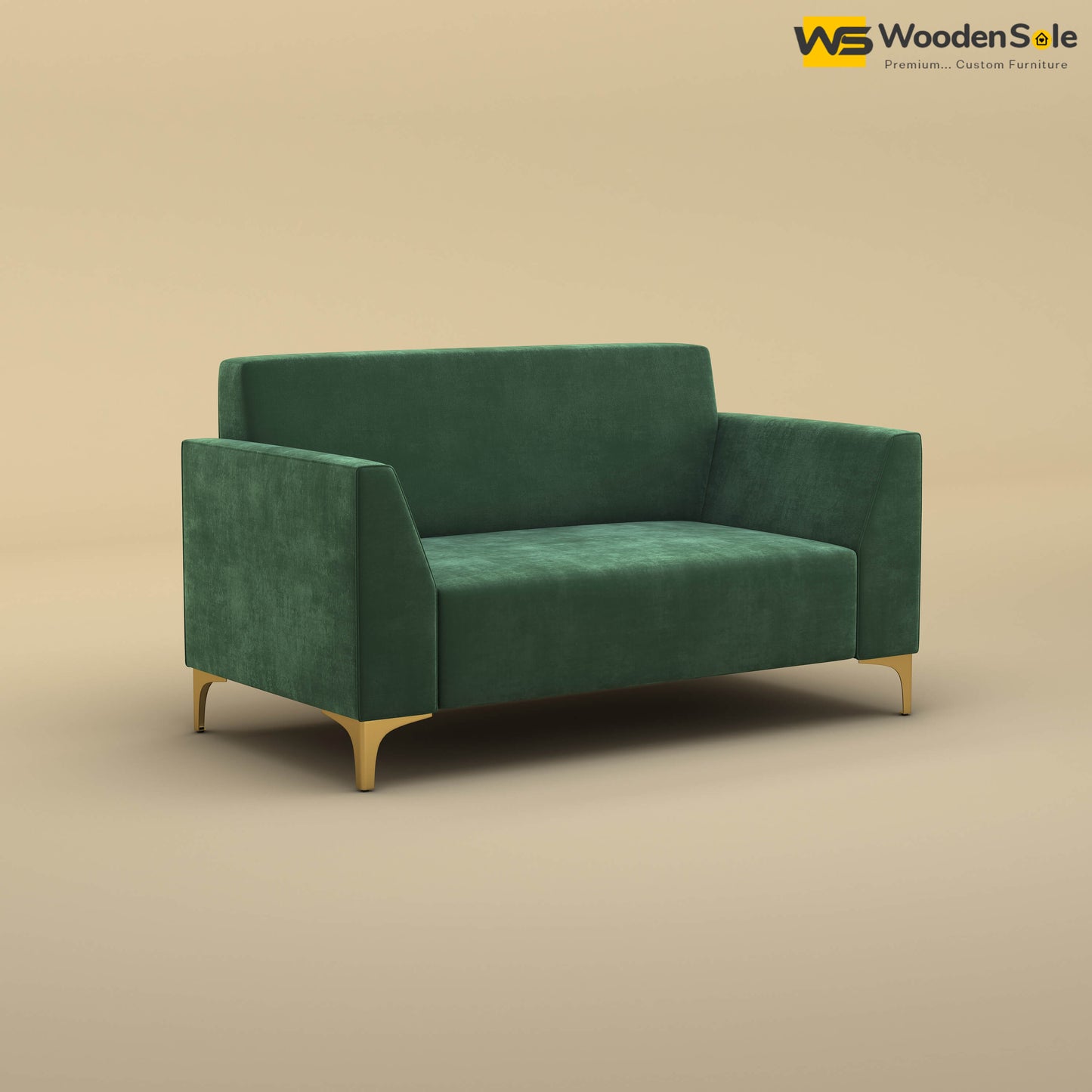 Nayobi 2 Seater Sofa (Velvet, Forest Green)
