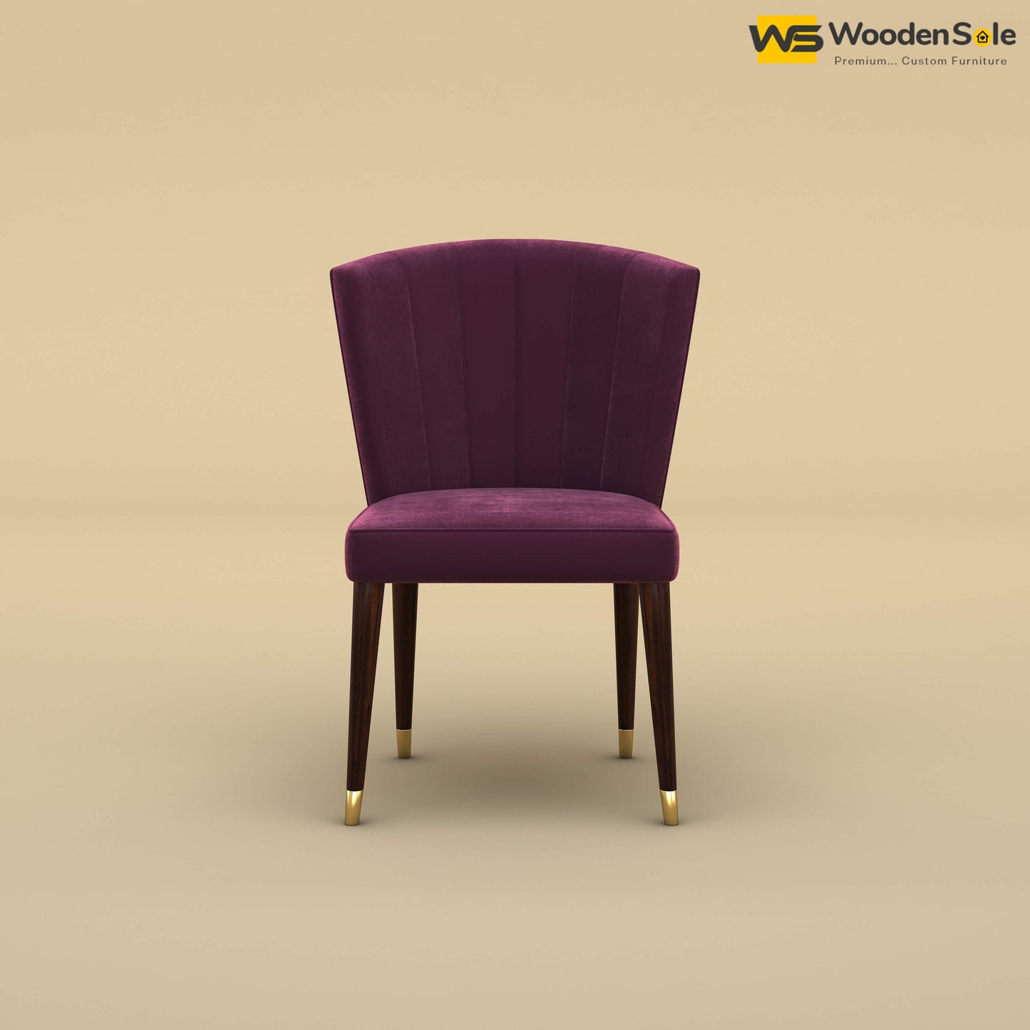 Julia Dining Chair (Velvet, Dark Purple)