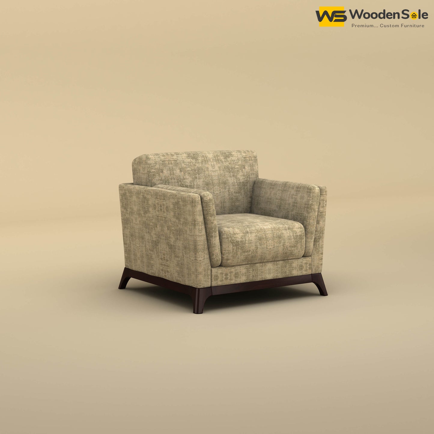 Bruno 1 Seater Sofa (Cotton, Patchy Cream)