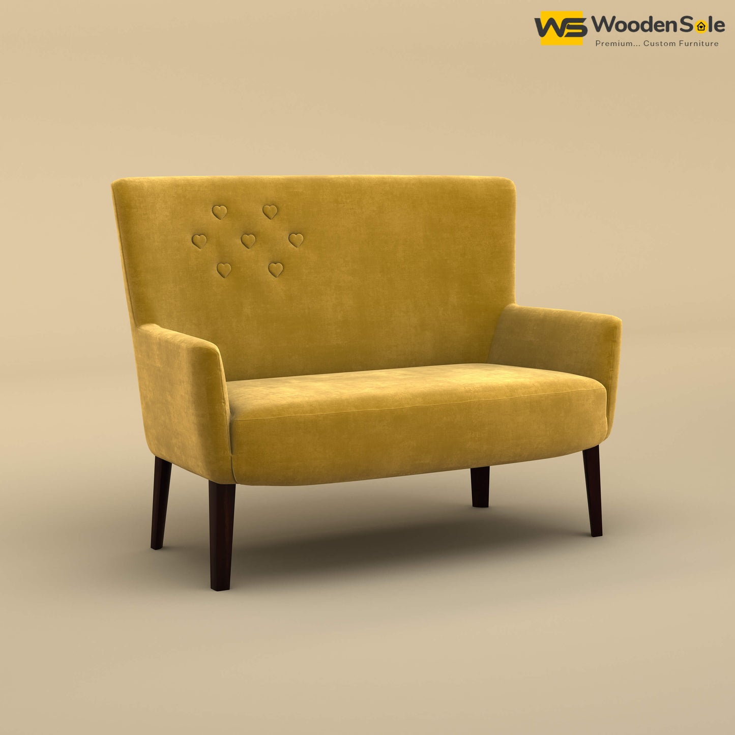 Dil Loveseat (Velvet, Mustard Yellow)