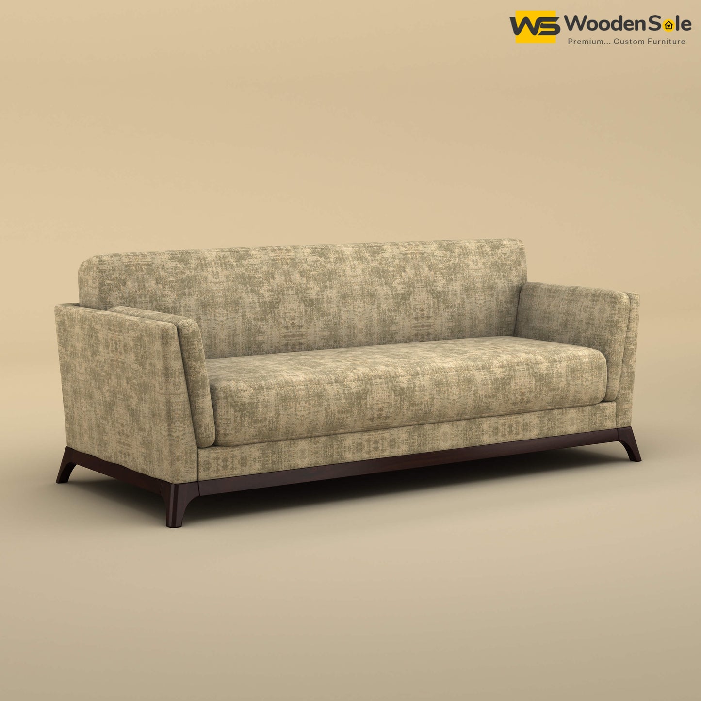 Bruno 3 Seater Sofa (Cotton, Patchy Cream)