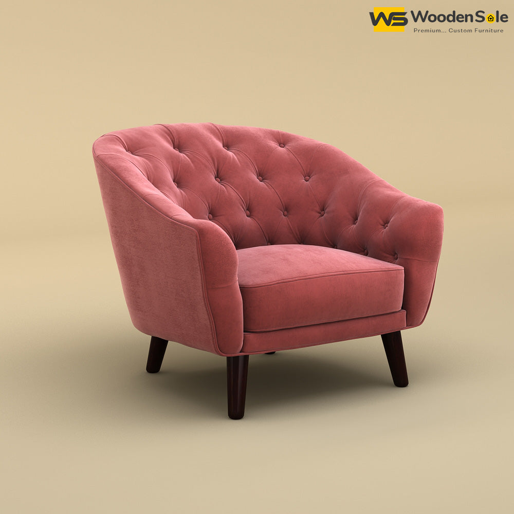 Verona Lounge Chair (Velvet, Pink)
