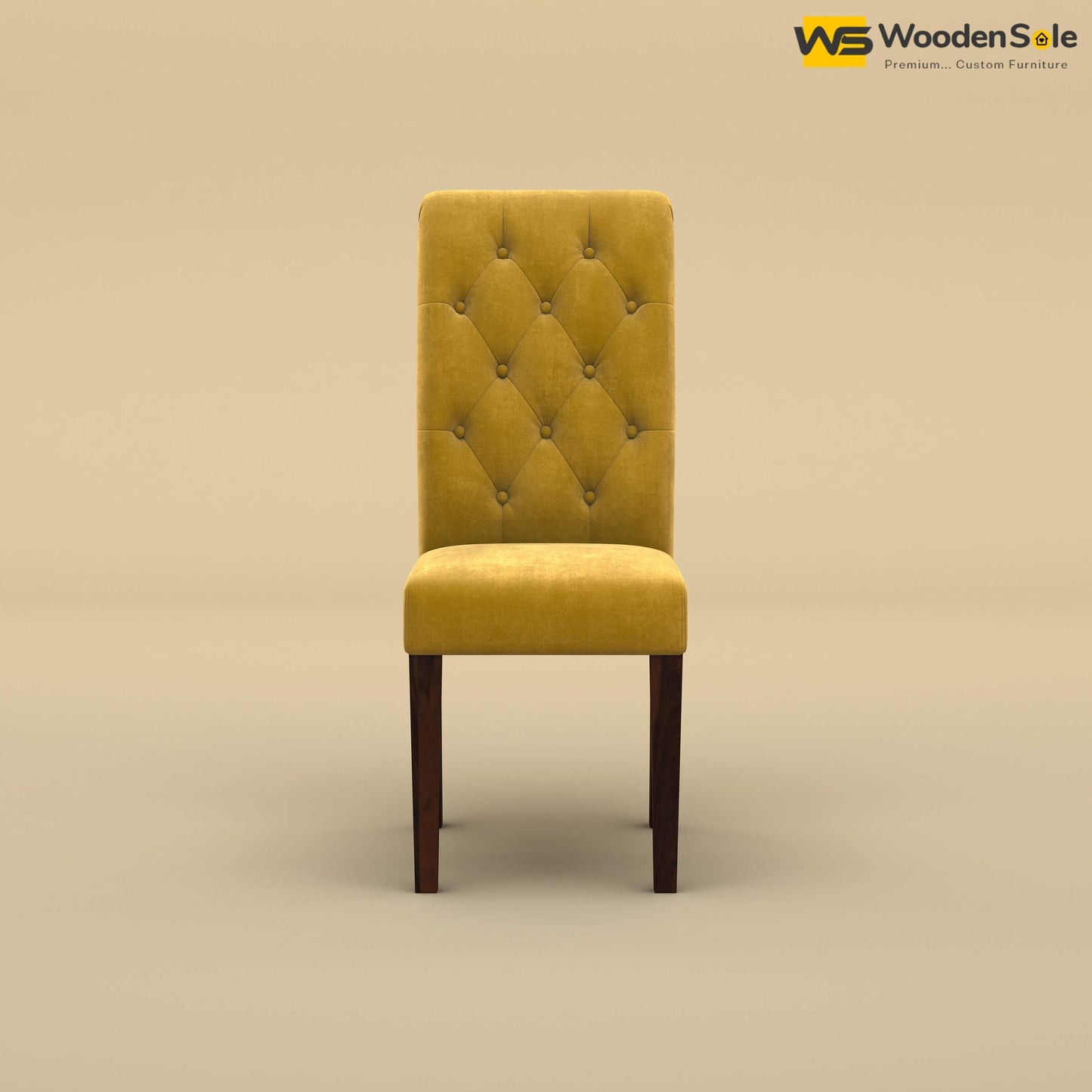 Elliot Dining Chair (Velvet, Mustard Yellow)