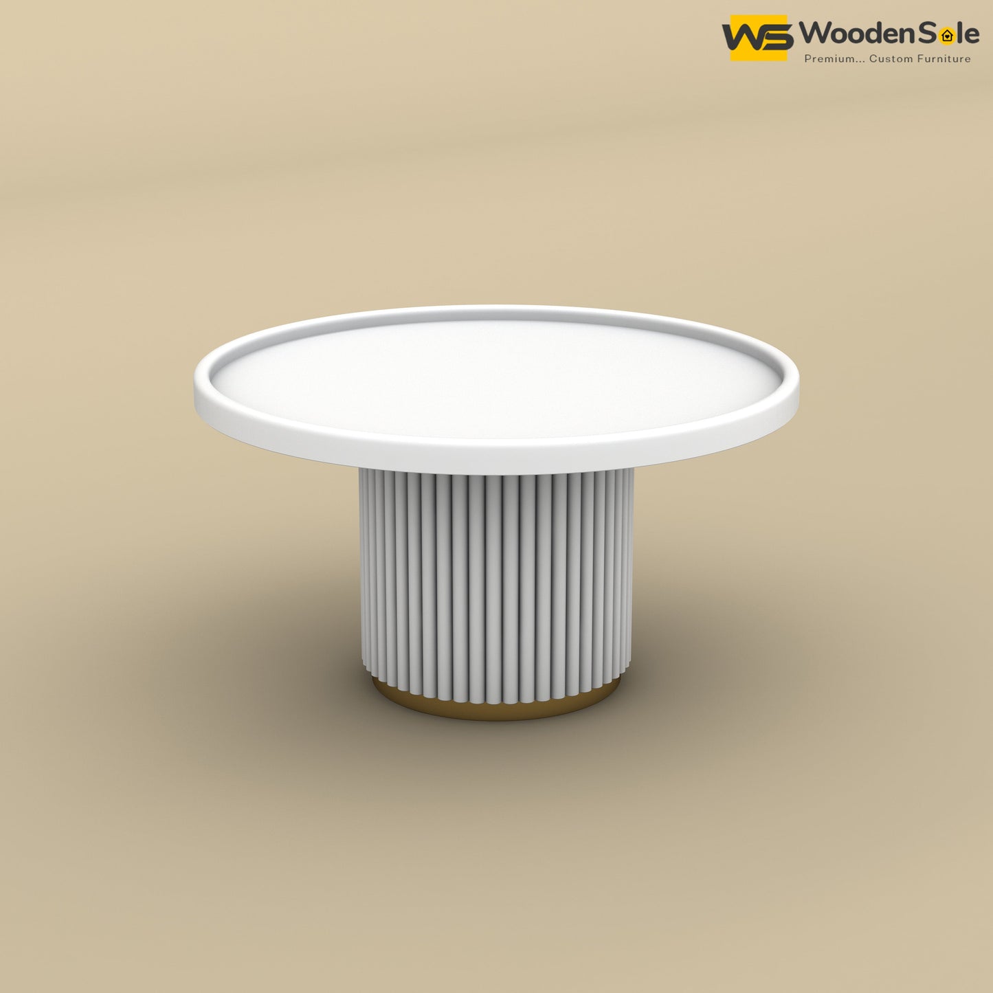 Ciaz Round Coffee Table (White Finish)