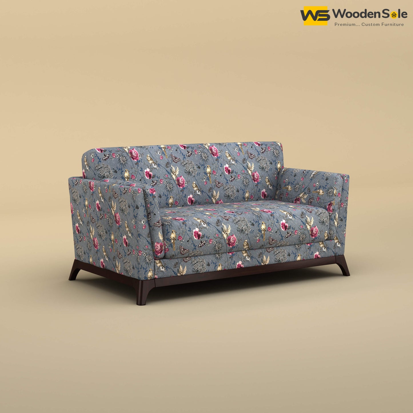 Bruno 2 Seater Sofa (Cotton, Floral Printed)