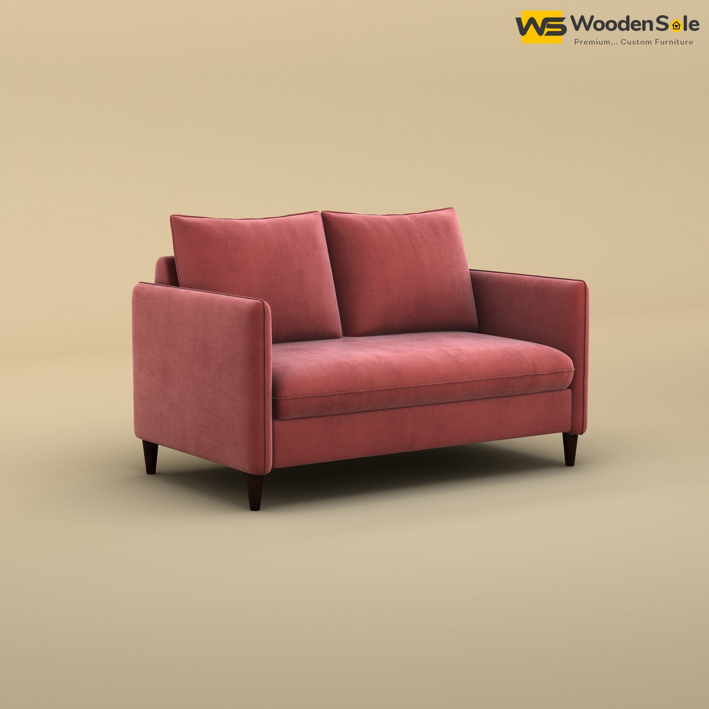 Citron 2 Seater Fabric Sofa (Velvet, Pink)