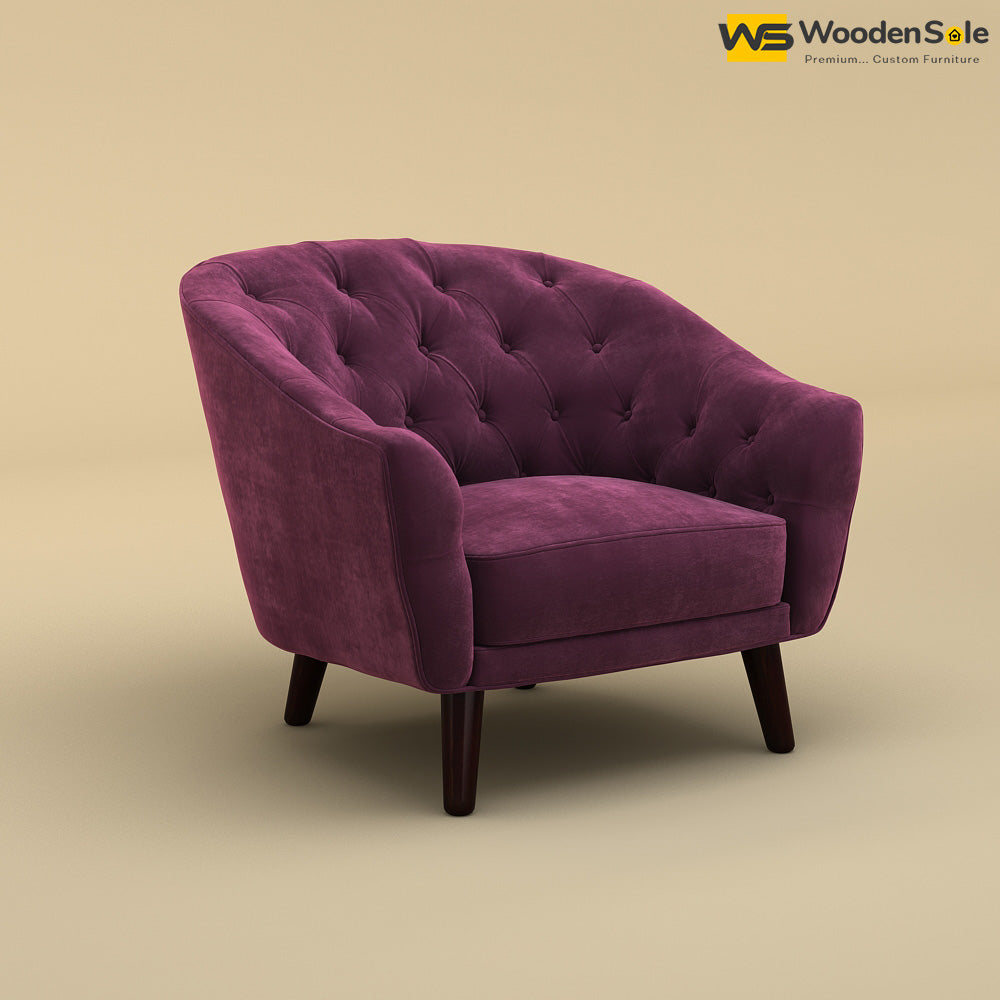 Verona Lounge Chair (Velvet, Dark Purple)